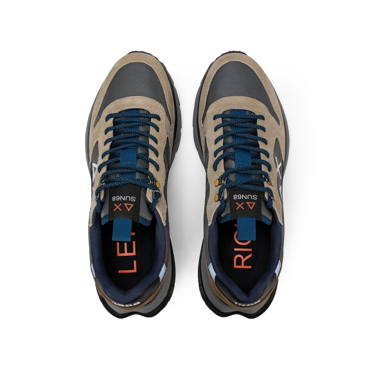 SUN68 - Sneaker Fire & Camping Uomo in Nylon e Suede