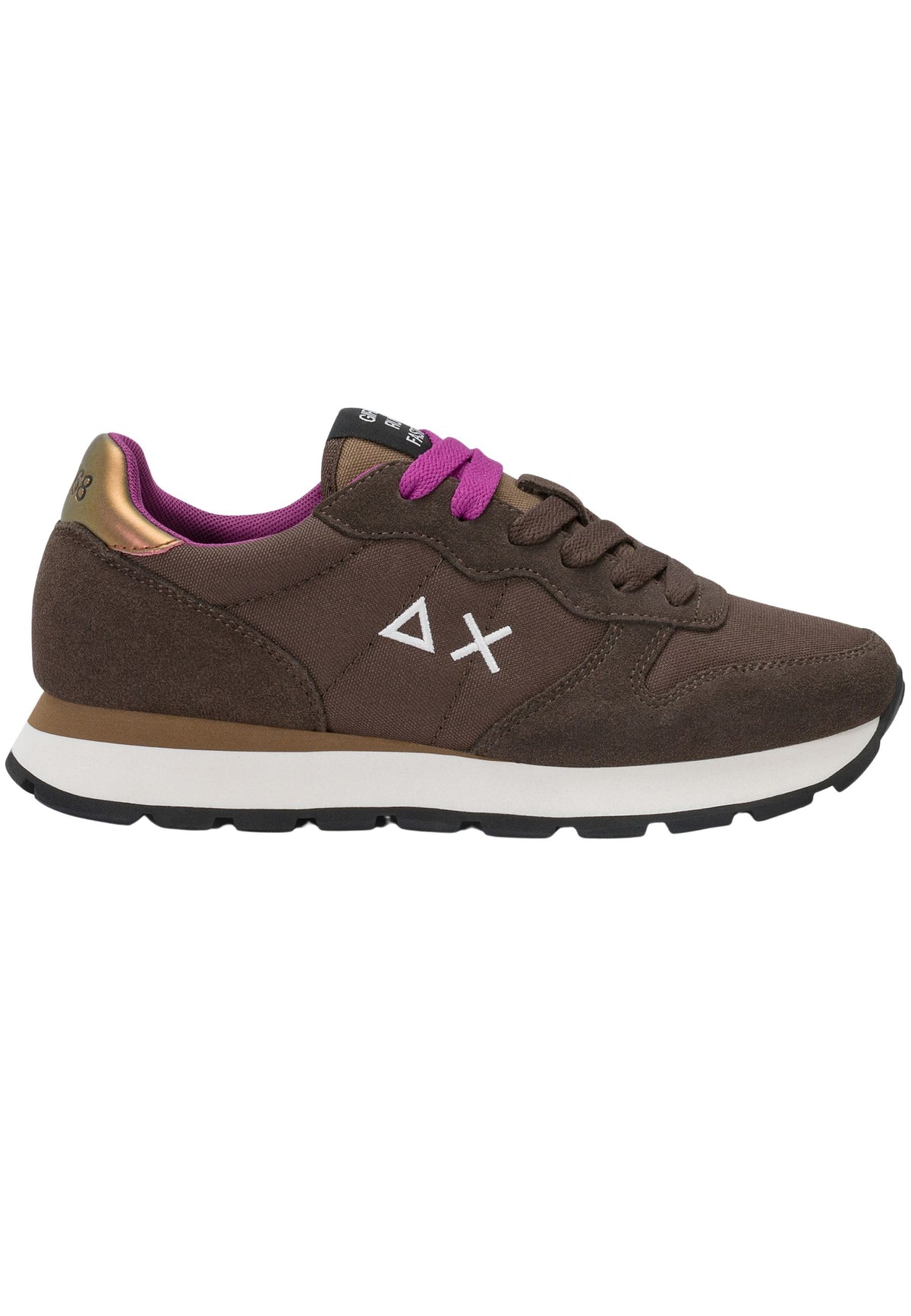 SUN68 Sneaker Ally Solid in suede e nylon marrone