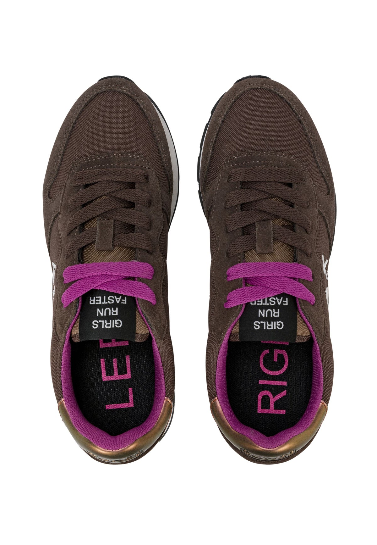 SUN68 Sneaker Ally Solid in suede e nylon marrone