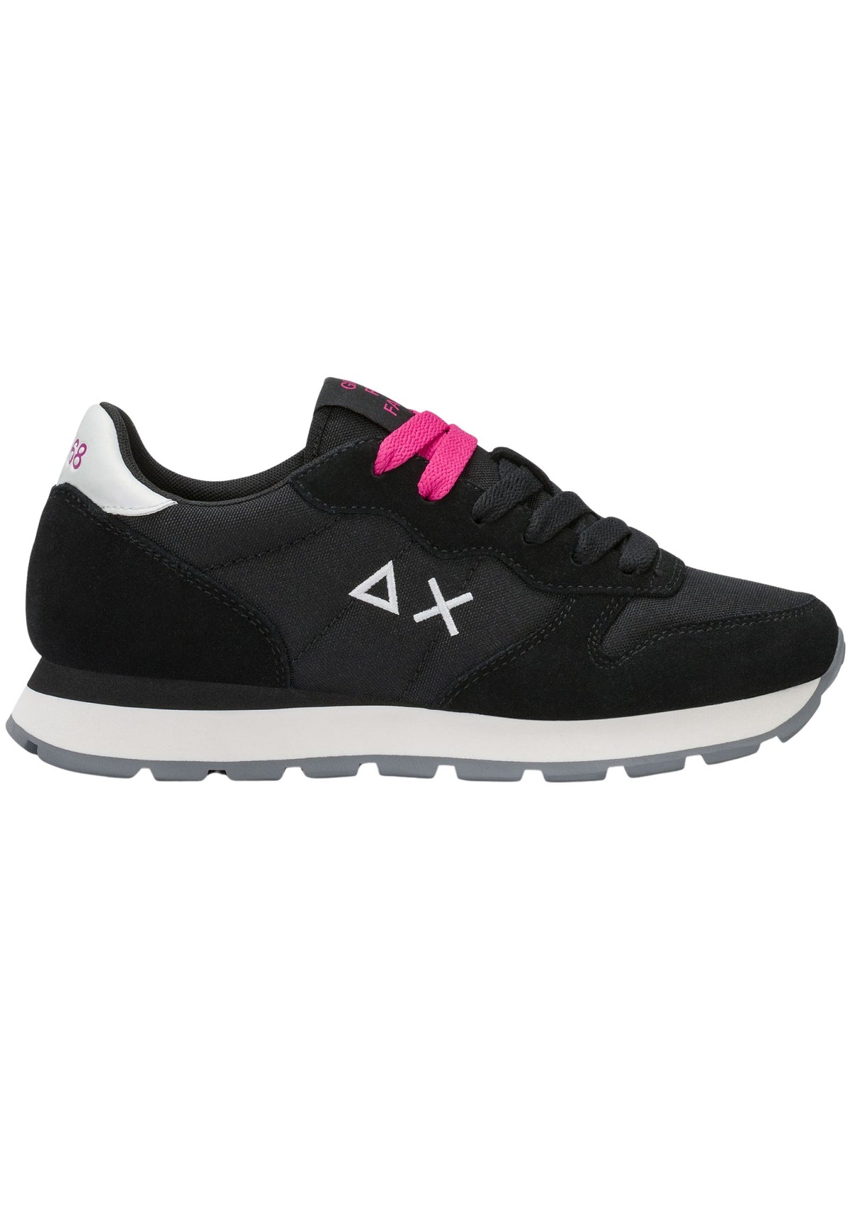 SUN68 Sneaker Ally Solid in suede e nylon nero