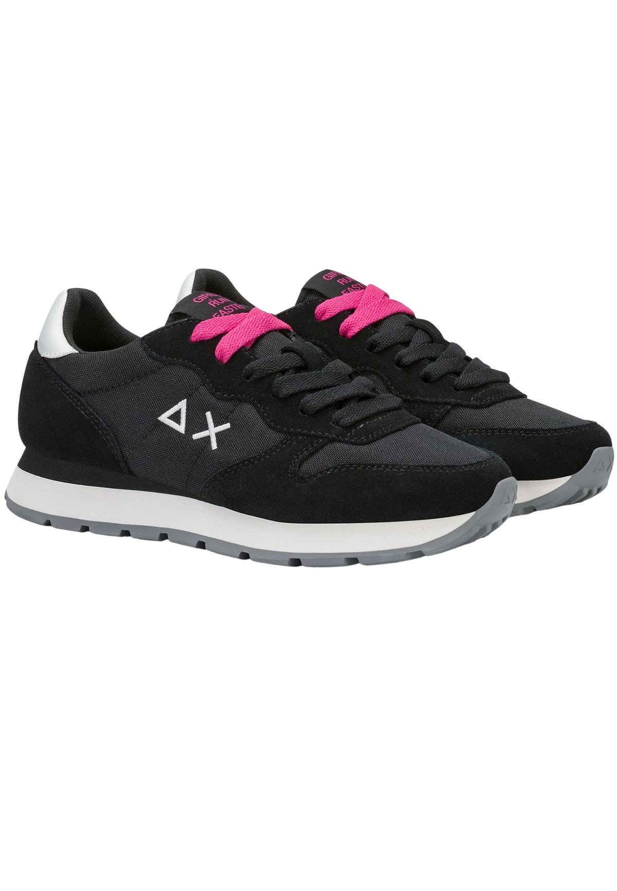 SUN68 Sneaker Ally Solid in suede e nylon nero
