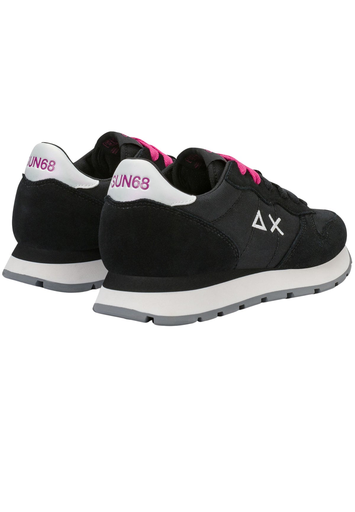 SUN68 Sneaker Ally Solid in suede e nylon nero