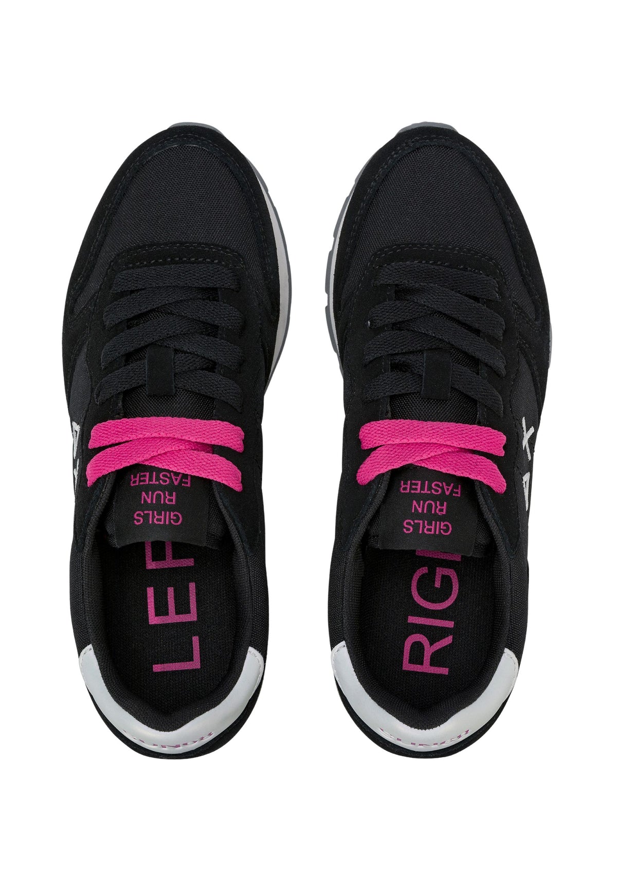 SUN68 Sneaker Ally Solid in suede e nylon nero
