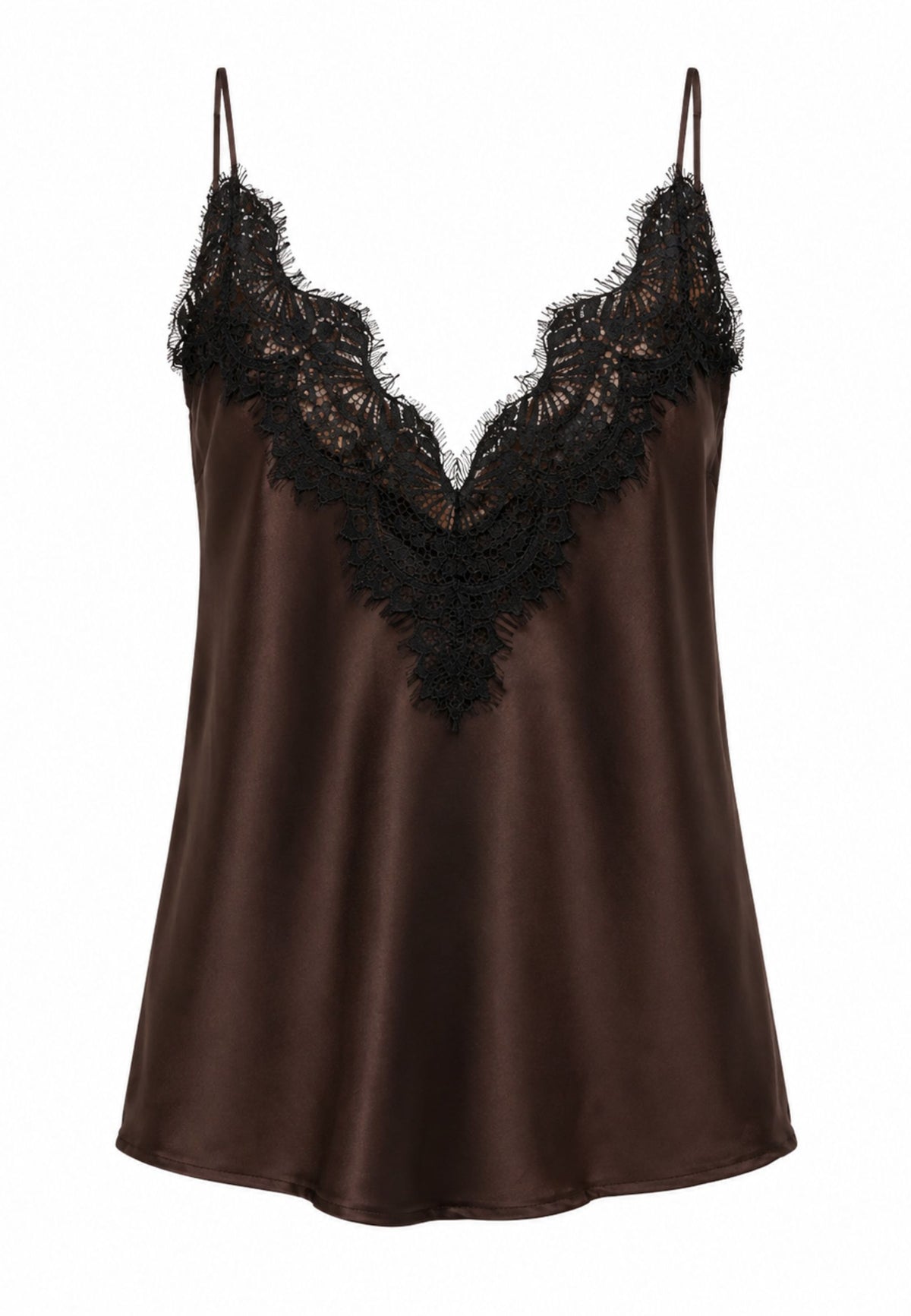 Tensione In Top Satin con Pizzo