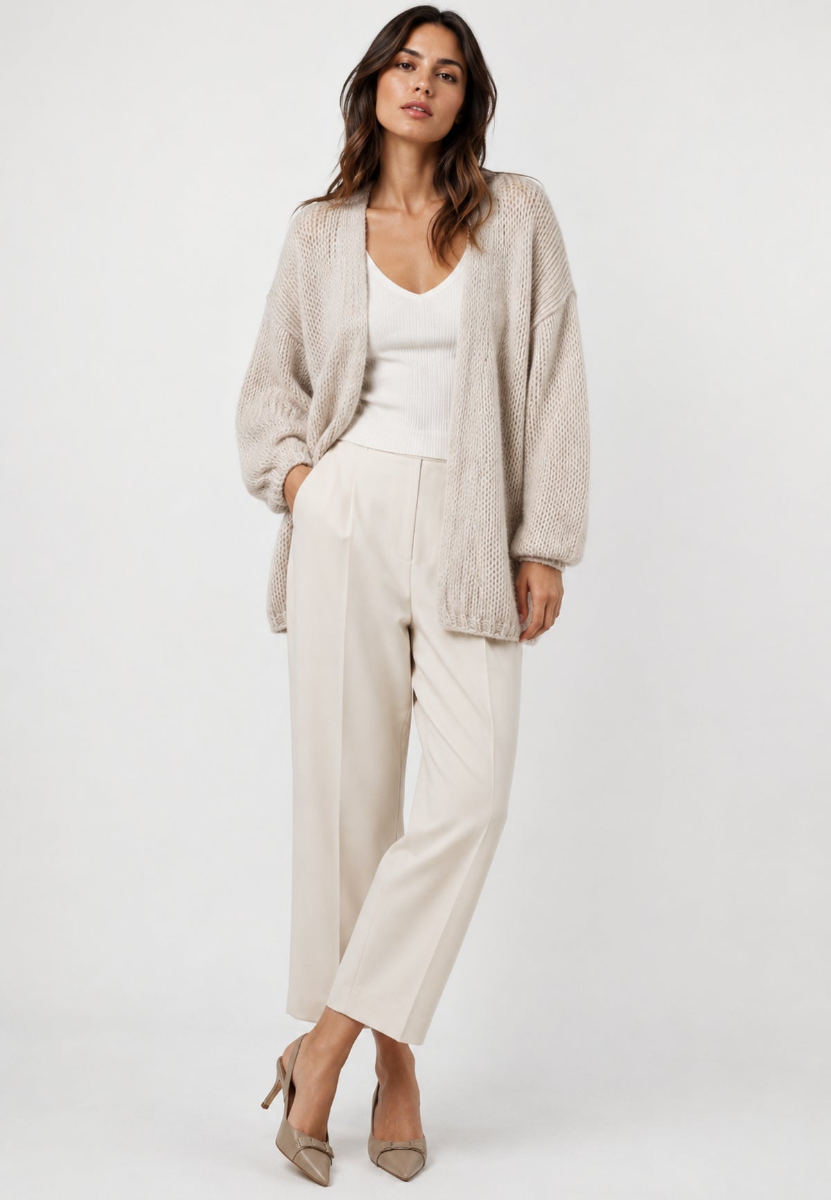Tensione In - Cardigan in maglia effetto mohair