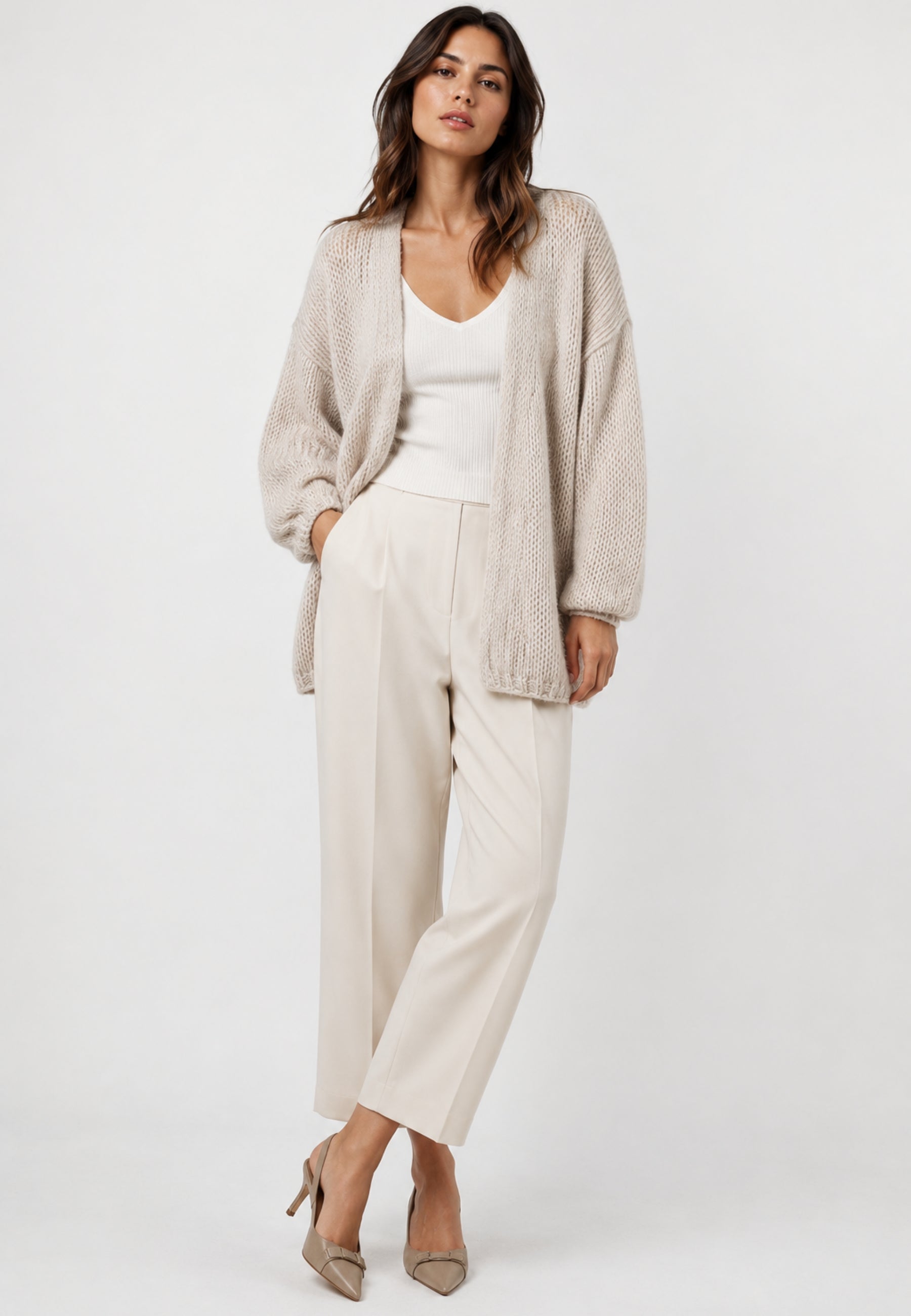 Tensione In - Cardigan in maglia effetto mohair