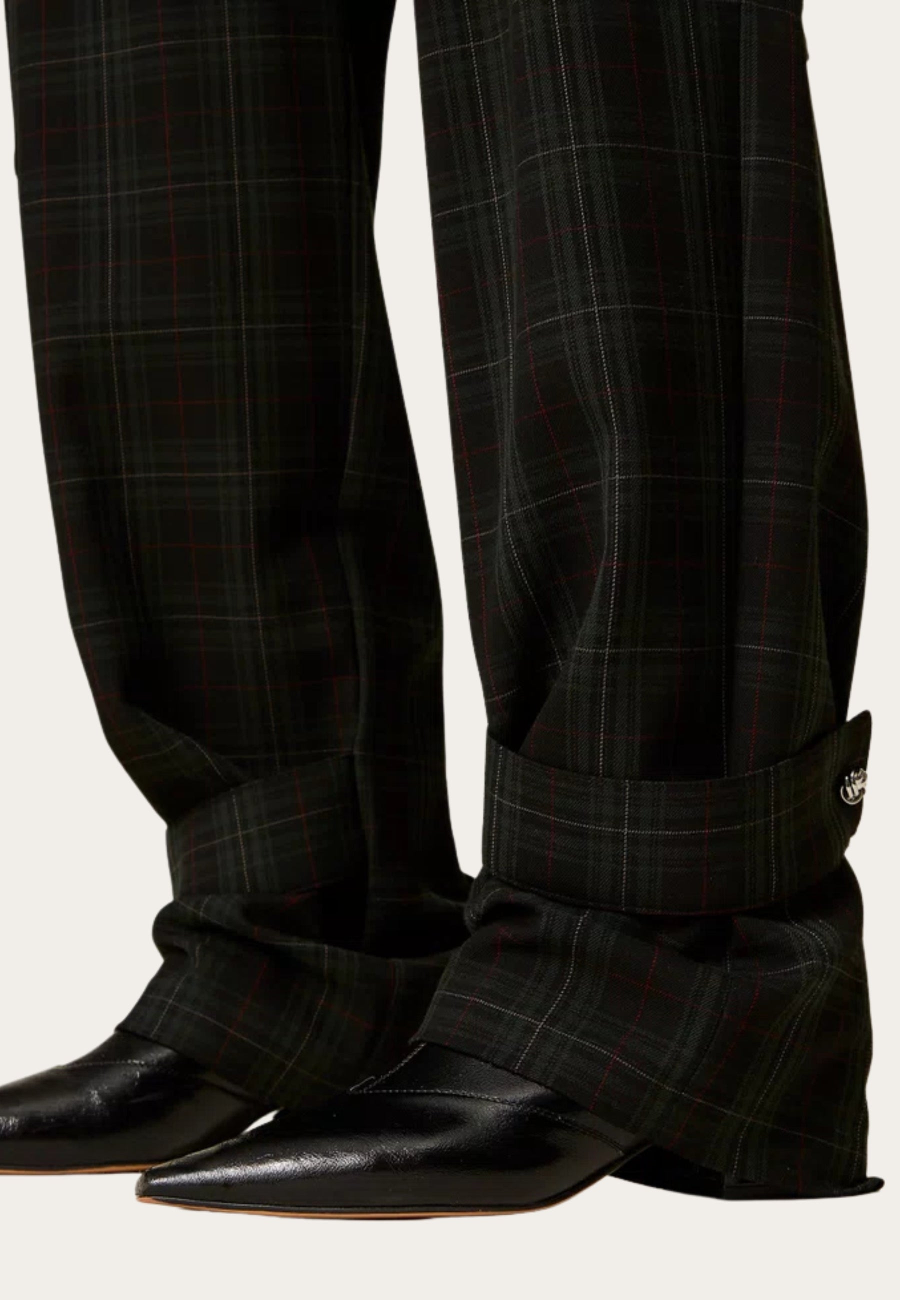 Pantaloni Cargo Actitude by Twinset in Tartan Verde