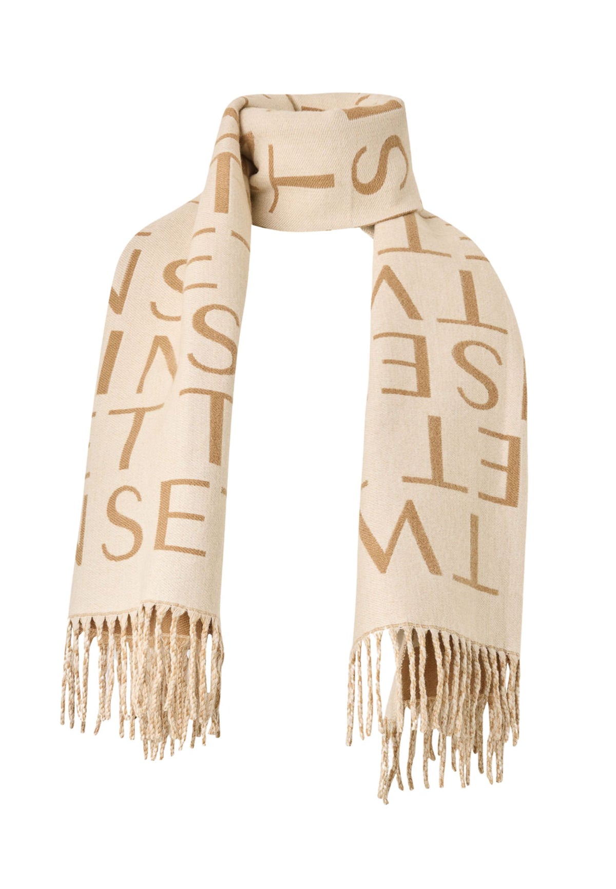 TWINSET - Stola con logo e frange