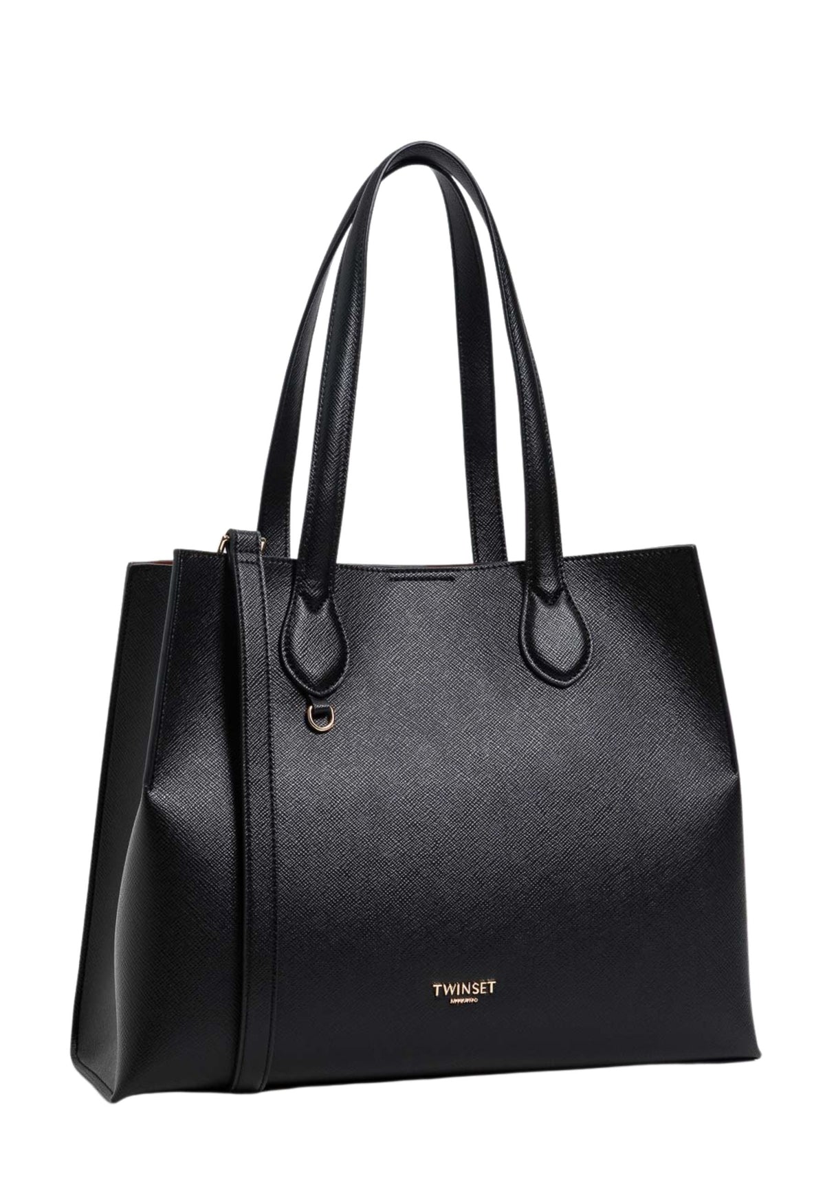 Twinset Borsa shopper in ecopelle nera