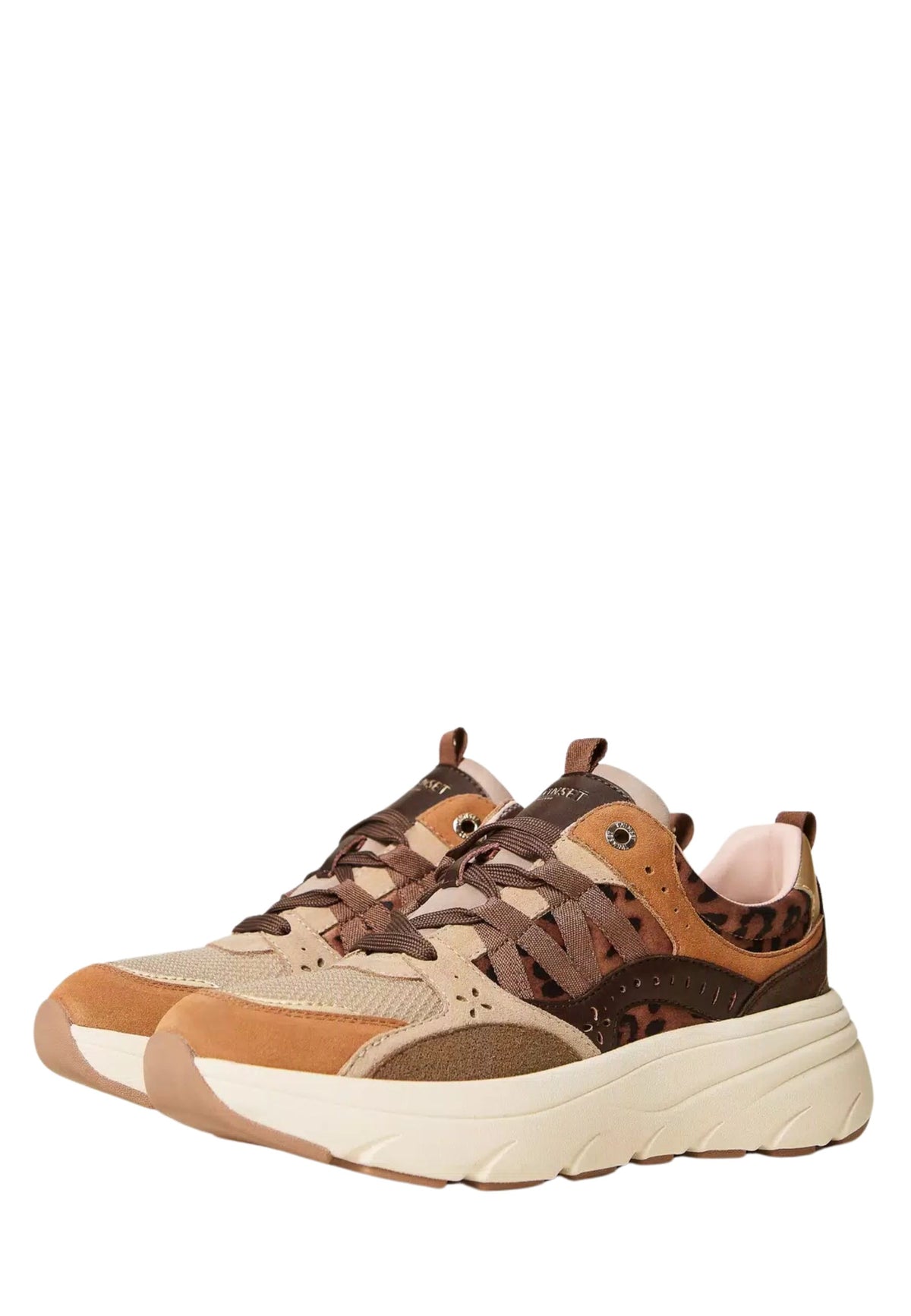 Twinset Milano - Sneakers running in pelle animalier