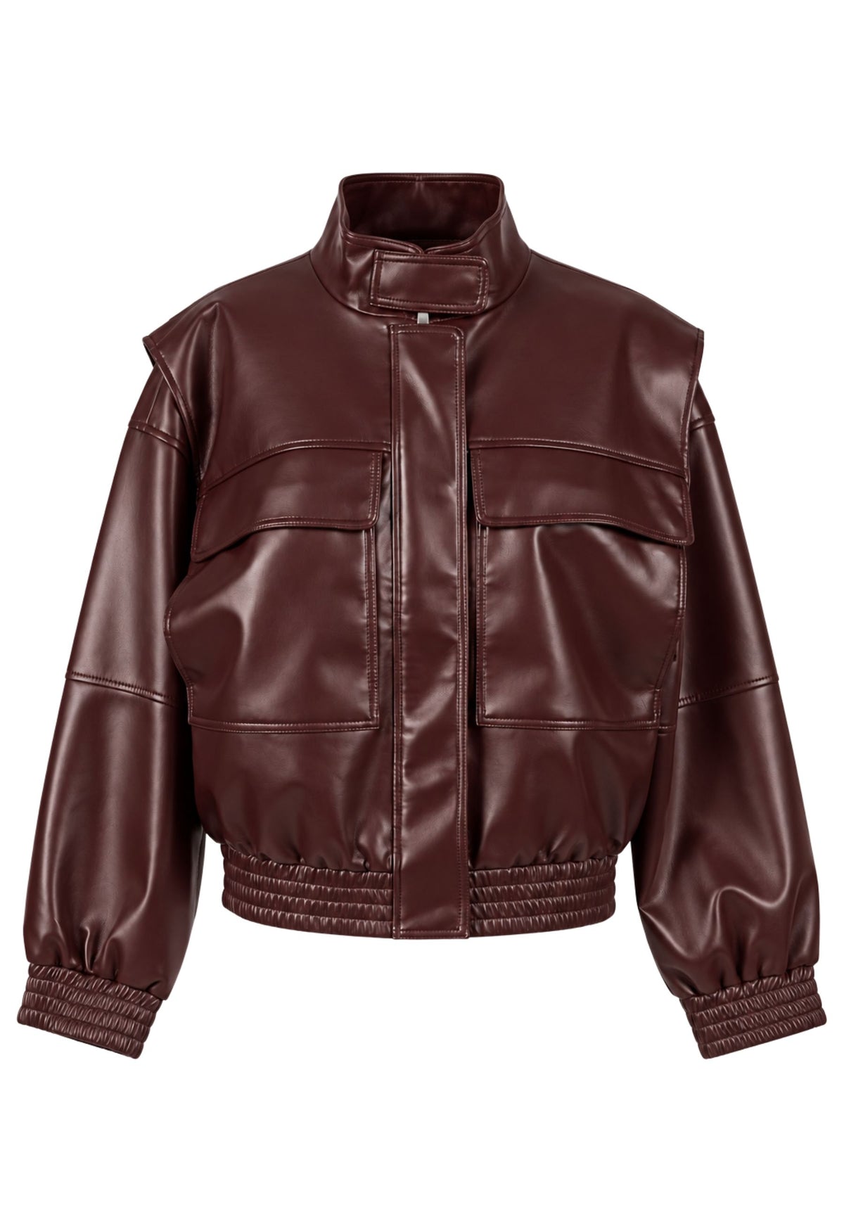 Twinset Bomber in pelle sintetica borgogna