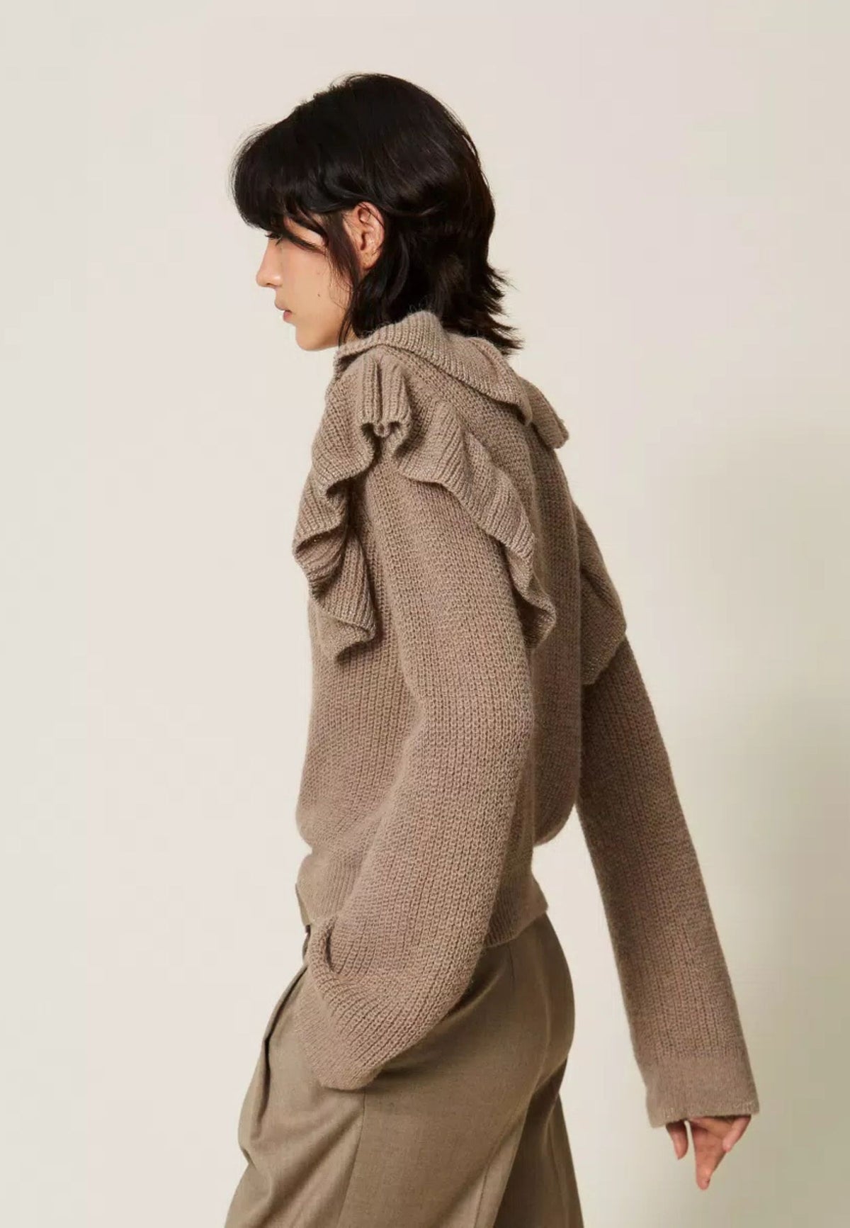 Twinset - Maglia in Filato Lurex con Volant