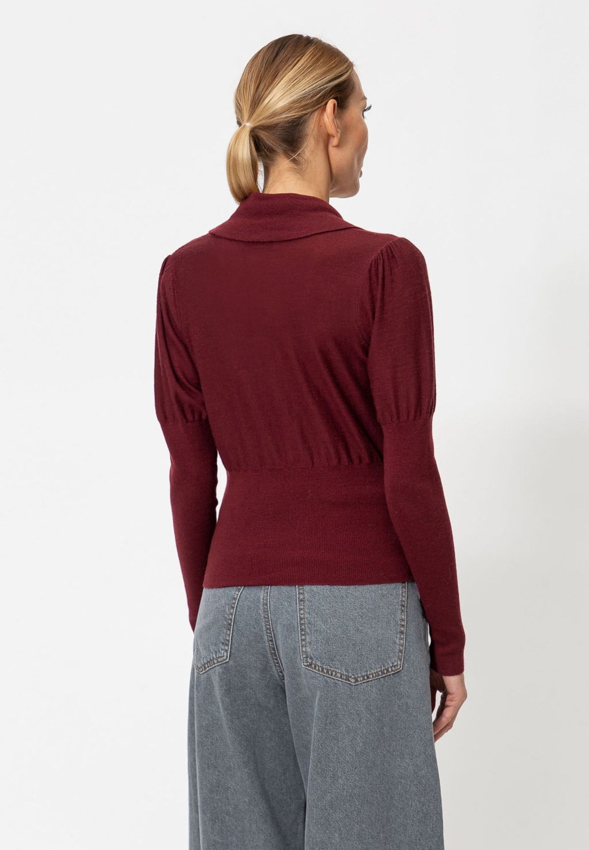 Twinset - Maglia con collo morbido in pura lana