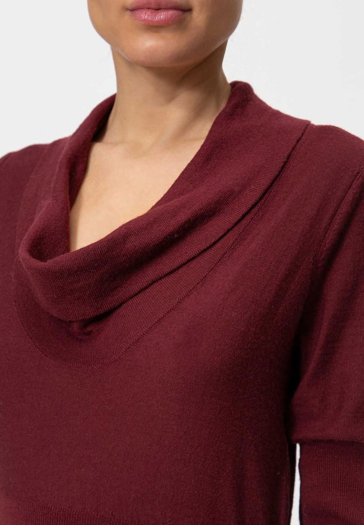 Twinset - Maglia con collo morbido in pura lana