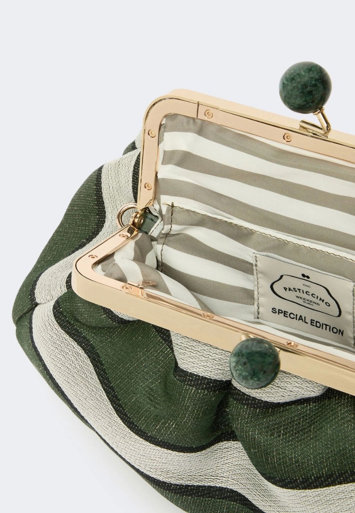 Weekend Max Mara Pasticcino Bag medium in jacquard verde salvia