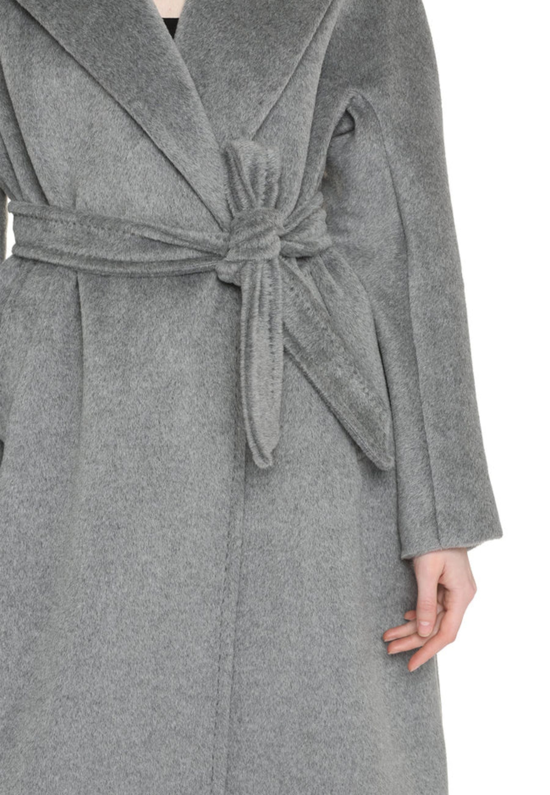 Cappotto a vestaglia in lana e alpaca