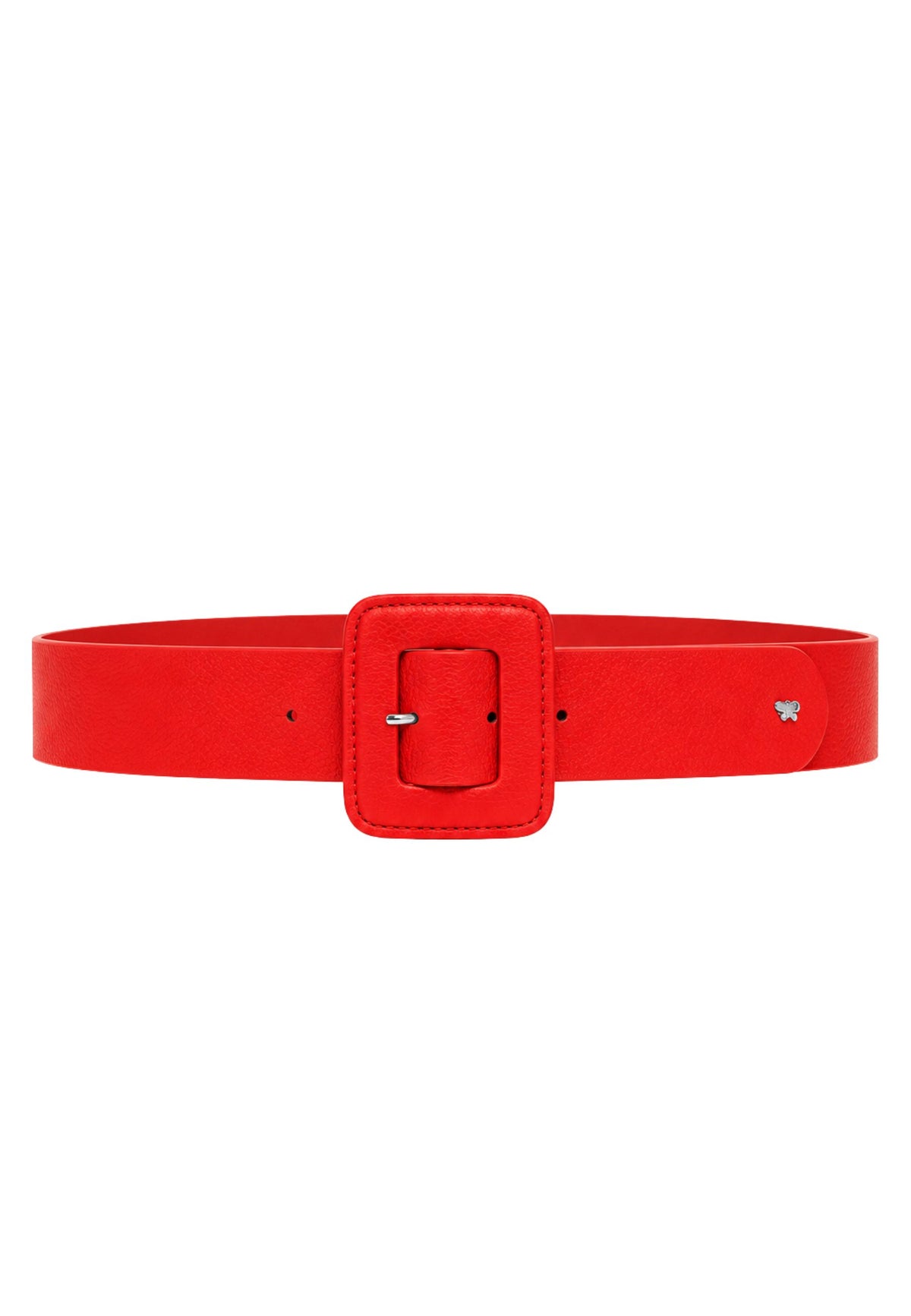 Weekend Max Mara - Cintura in nappa rossa con fibbia squadrata