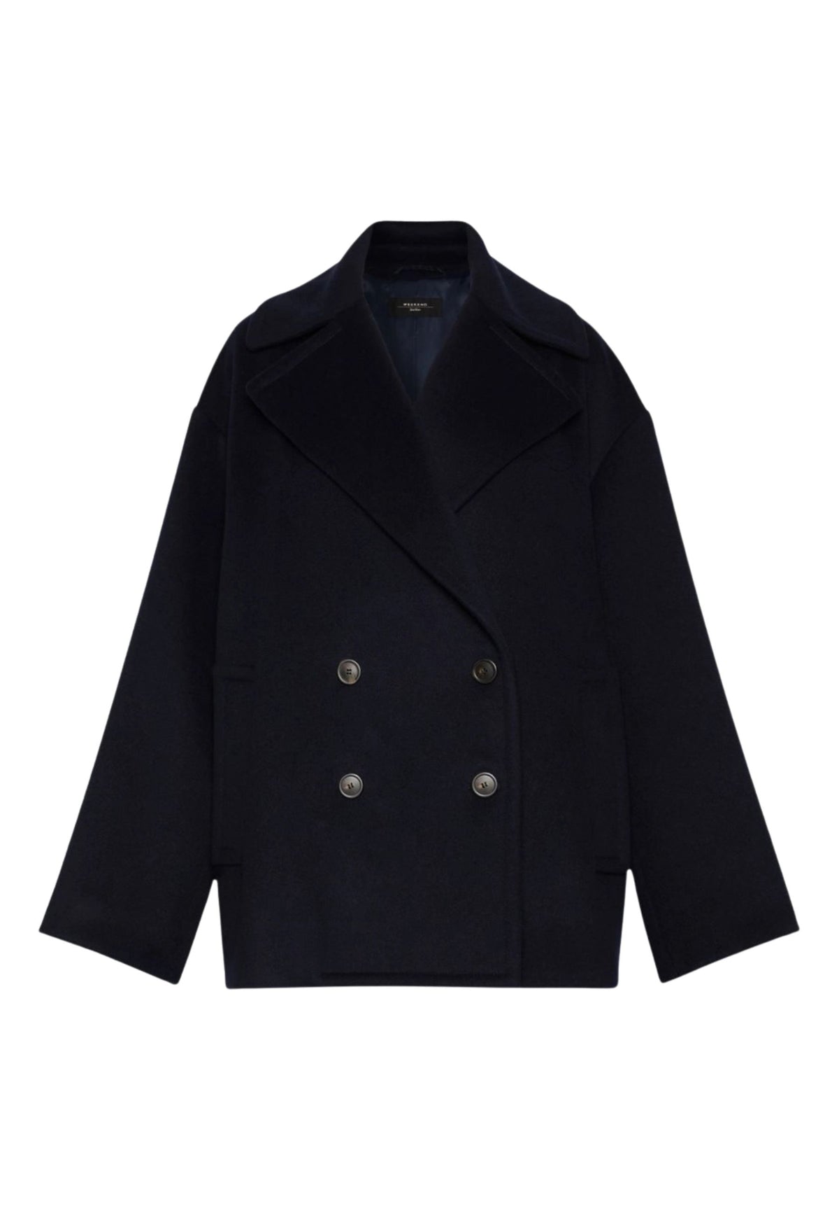 Weekend Max Mara caban doppiopetto in lana blu