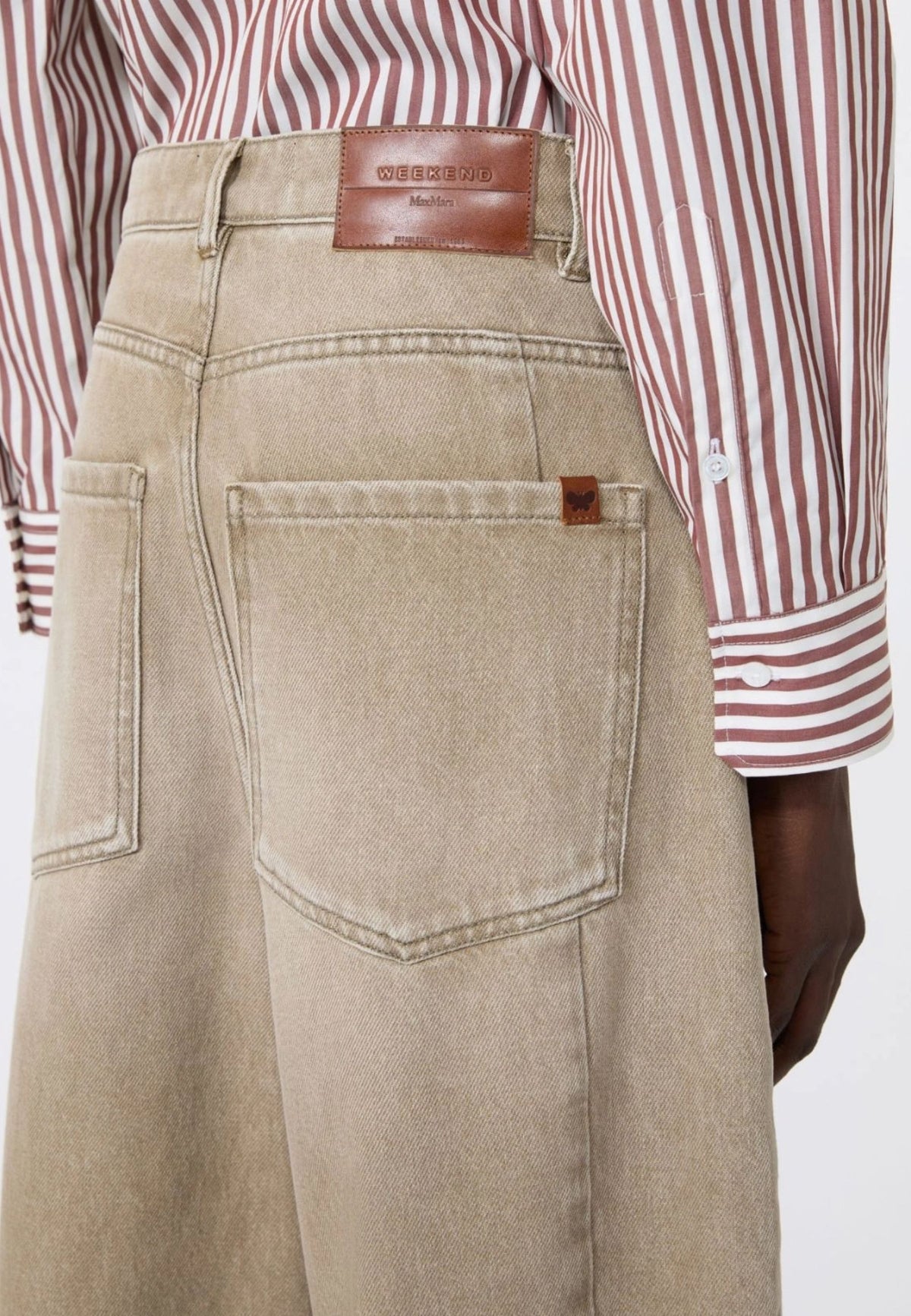 Weekend Max Mara jeans barrel leg beige effetto used