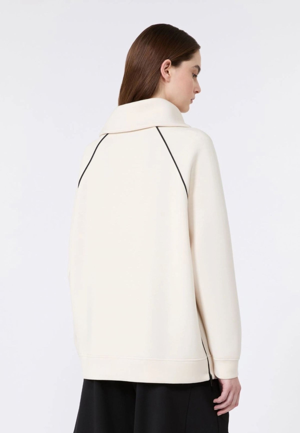 Weekend Max Mara felpa in jersey scuba avorio