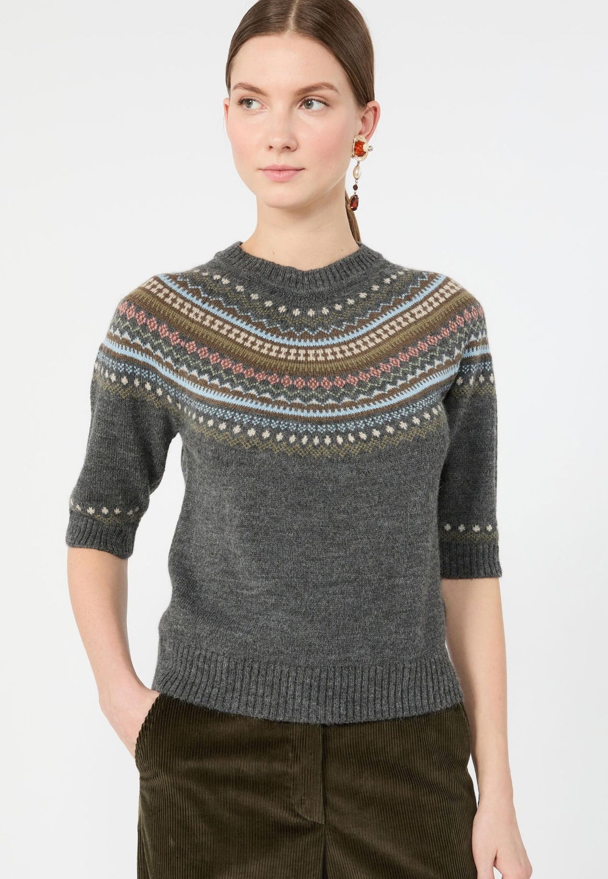 Weekend Max Mara - Maglia Jacquard in Misto Alpaca e Lana