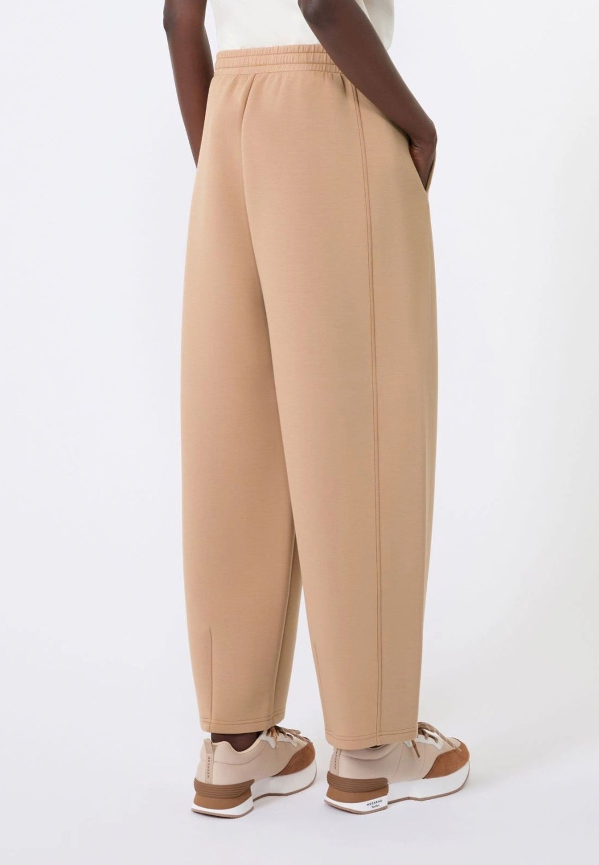 Weekend Max Mara - Pantalone Barrel Leg in Jersey Scuba