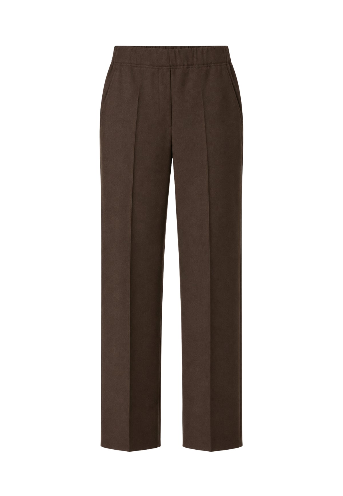 Weekend Max Mara - Pantalone in flanella di lana stretch - Castagna