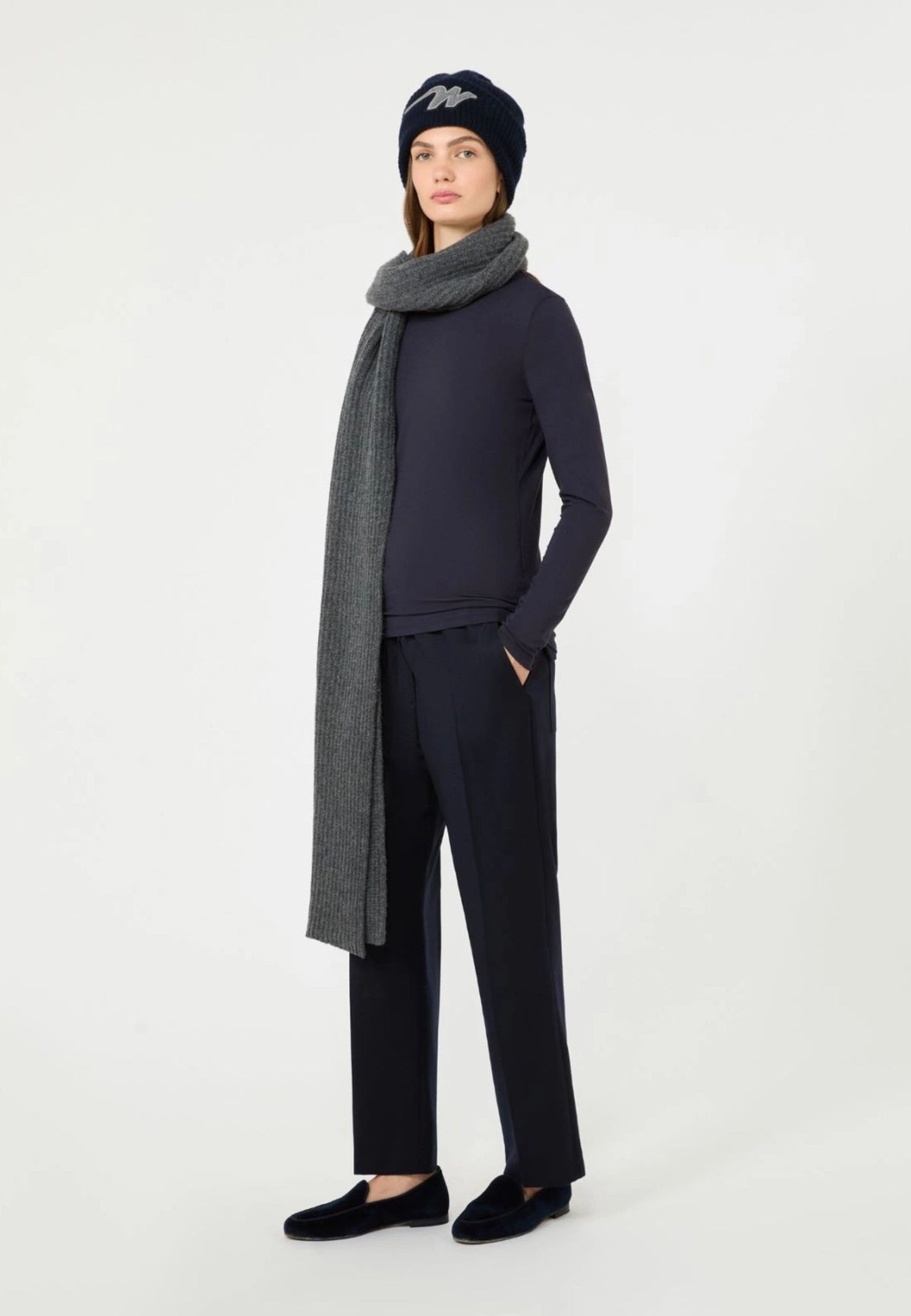 Weekend Max Mara - Pantalone Dritto in Flanella di Lana Stretch