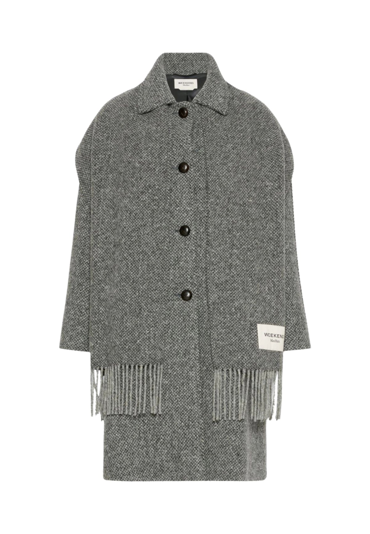 Weekend Max Mara - Cappotto Midi in Lana con Maxi Sciarpa