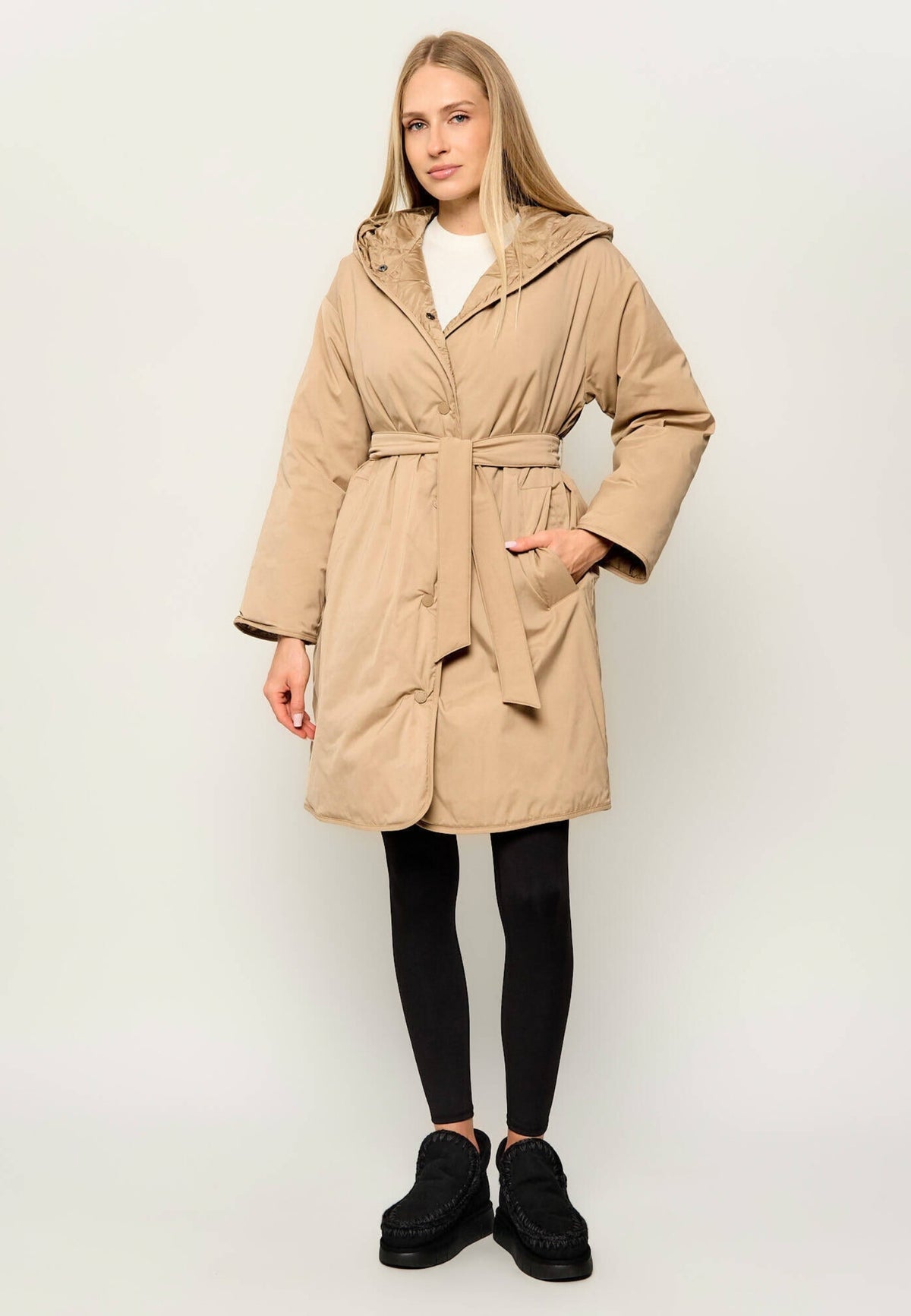 Weekend Max Mara - Piumino reversibile in twill tecnico - Cammello