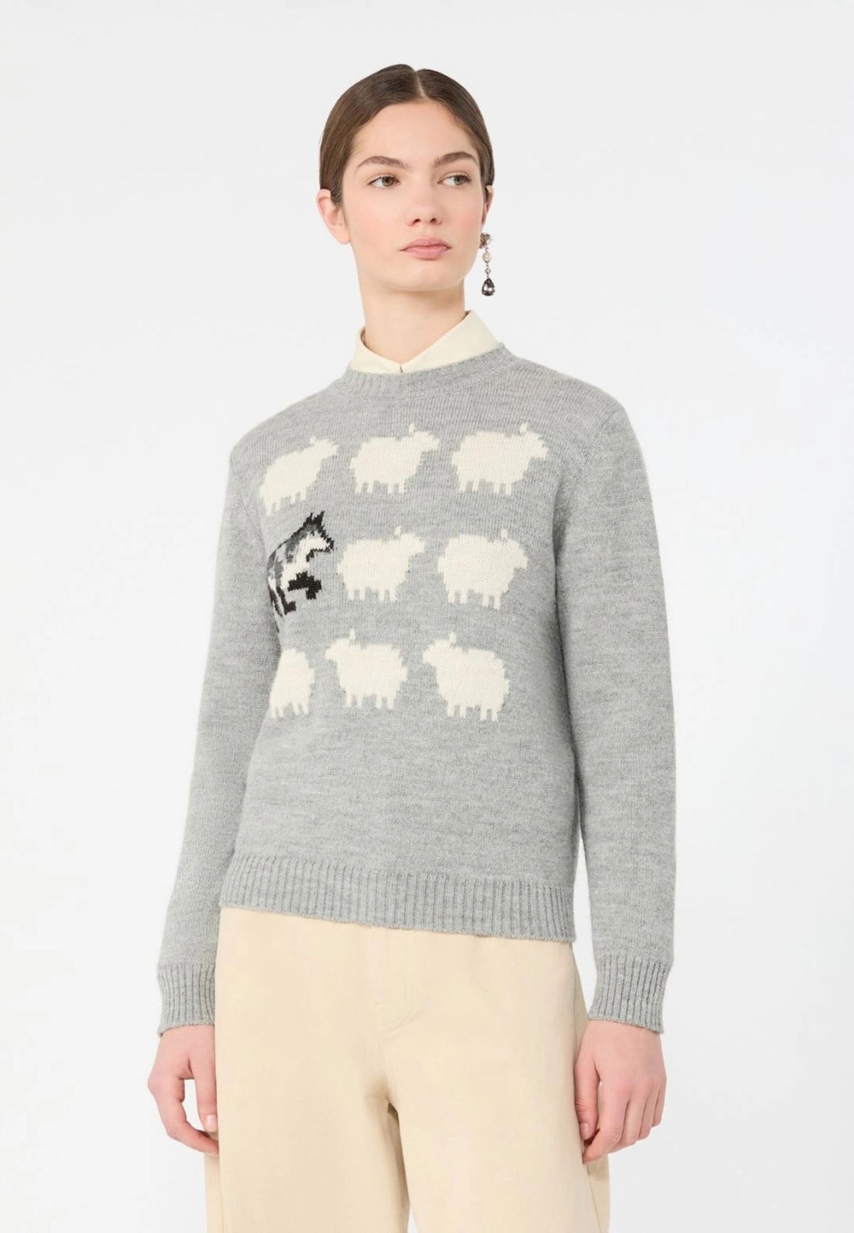 Weekend Max Mara - Maglia Girocollo in Misto Alpaca e Lana