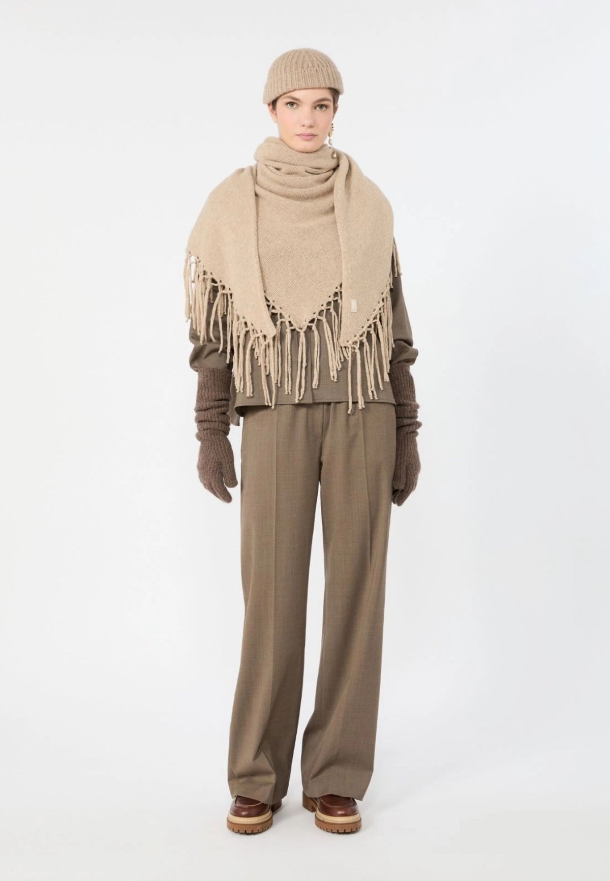 Weekend Max Mara - Pantalone Dritto in Batavia di Lana Stretch