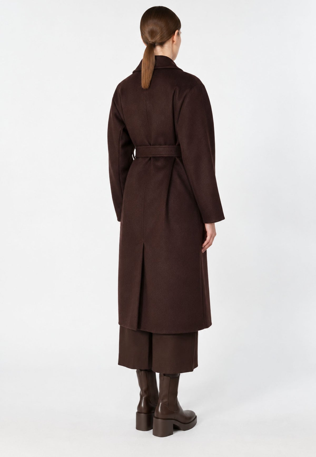 Weekend Max Mara - Cappotto Lungo in Pura Lana con Cintura