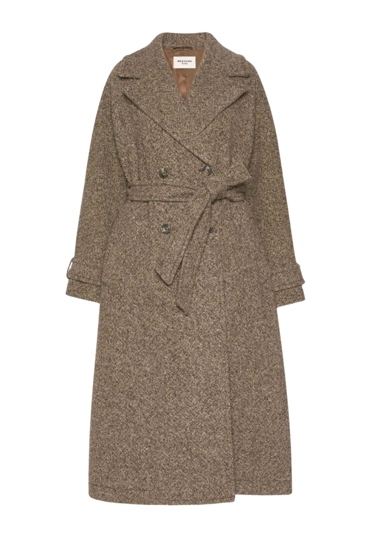 Weekend Max Mara - Cappotto Lungo Doppiopetto in Lana con Cintura