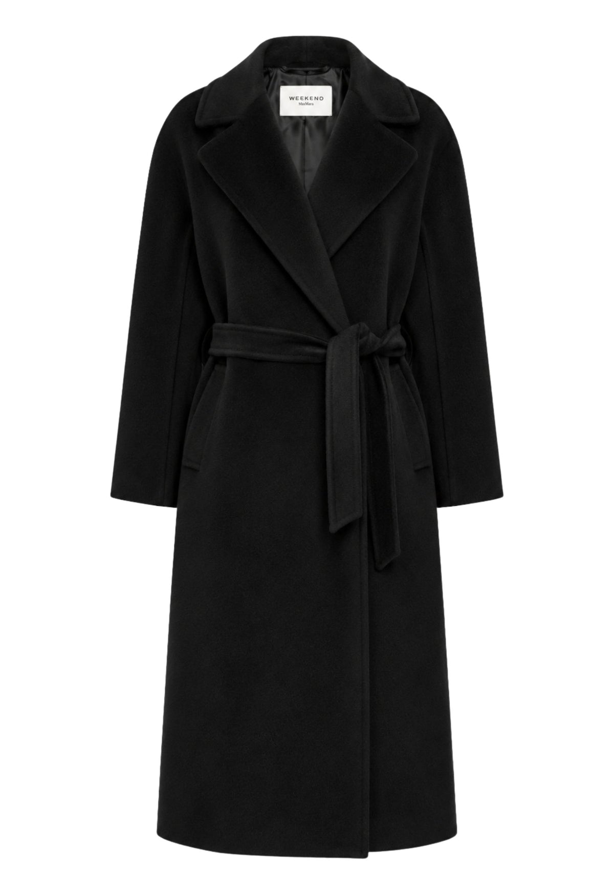 Weekend Max Mara - Cappotto Lungo in Lana, Alpaca e Mohair con Cintura