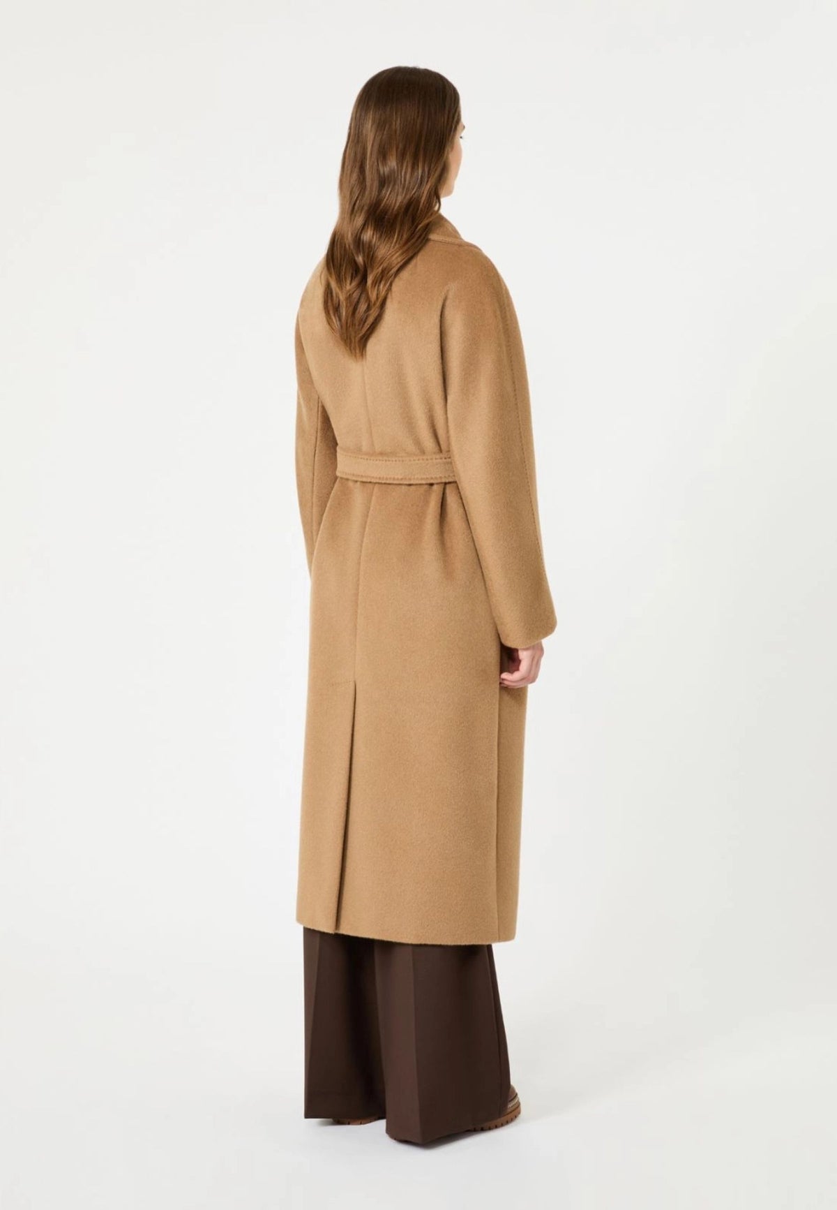 Weekend Max Mara - Cappotto Lungo in Lana, Alpaca e Mohair con Cintura