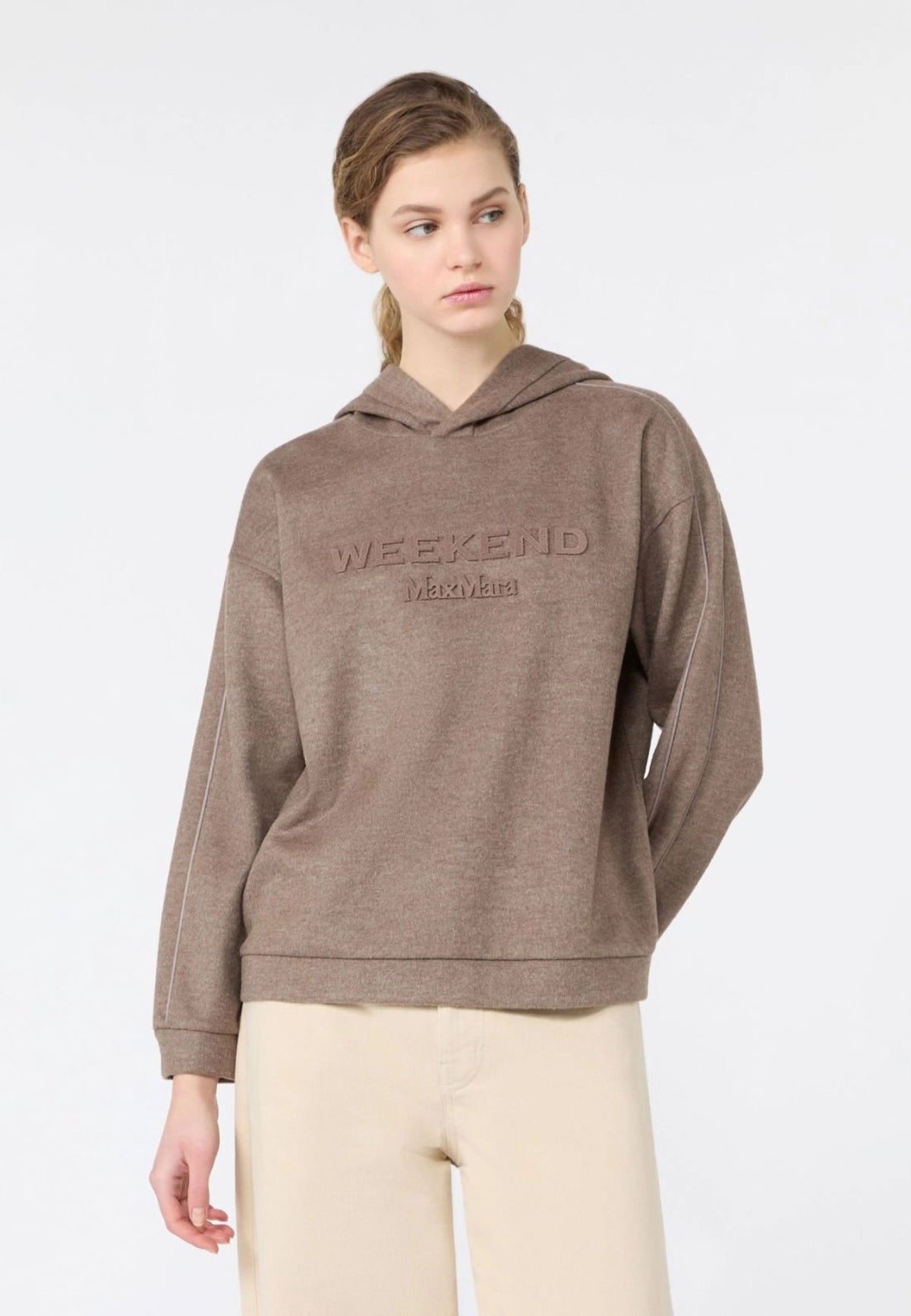 Weekend Max Mara - Felpa con Cappuccio e Logo a Rilievo