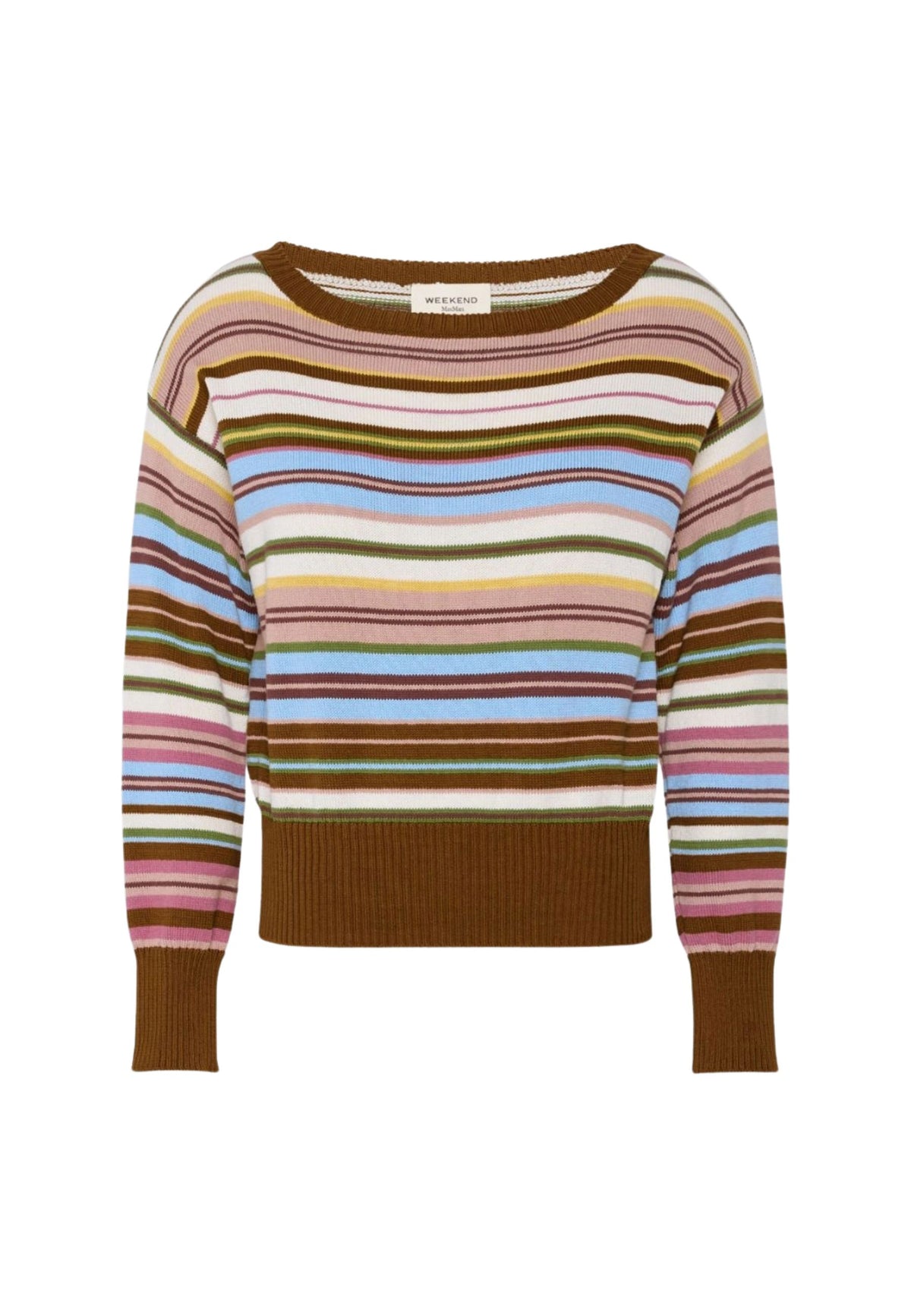 Weekend Max Mara - Maglia in Puro Cotone con Scollo a Barchetta