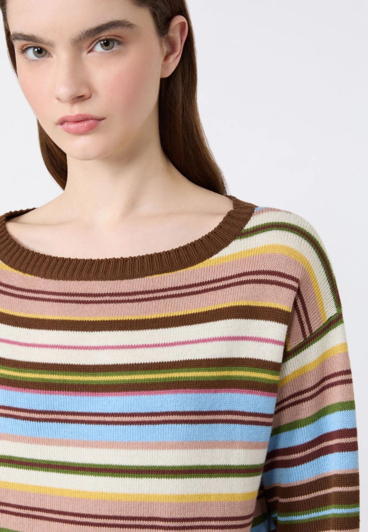 Weekend Max Mara - Maglia in Puro Cotone con Scollo a Barchetta