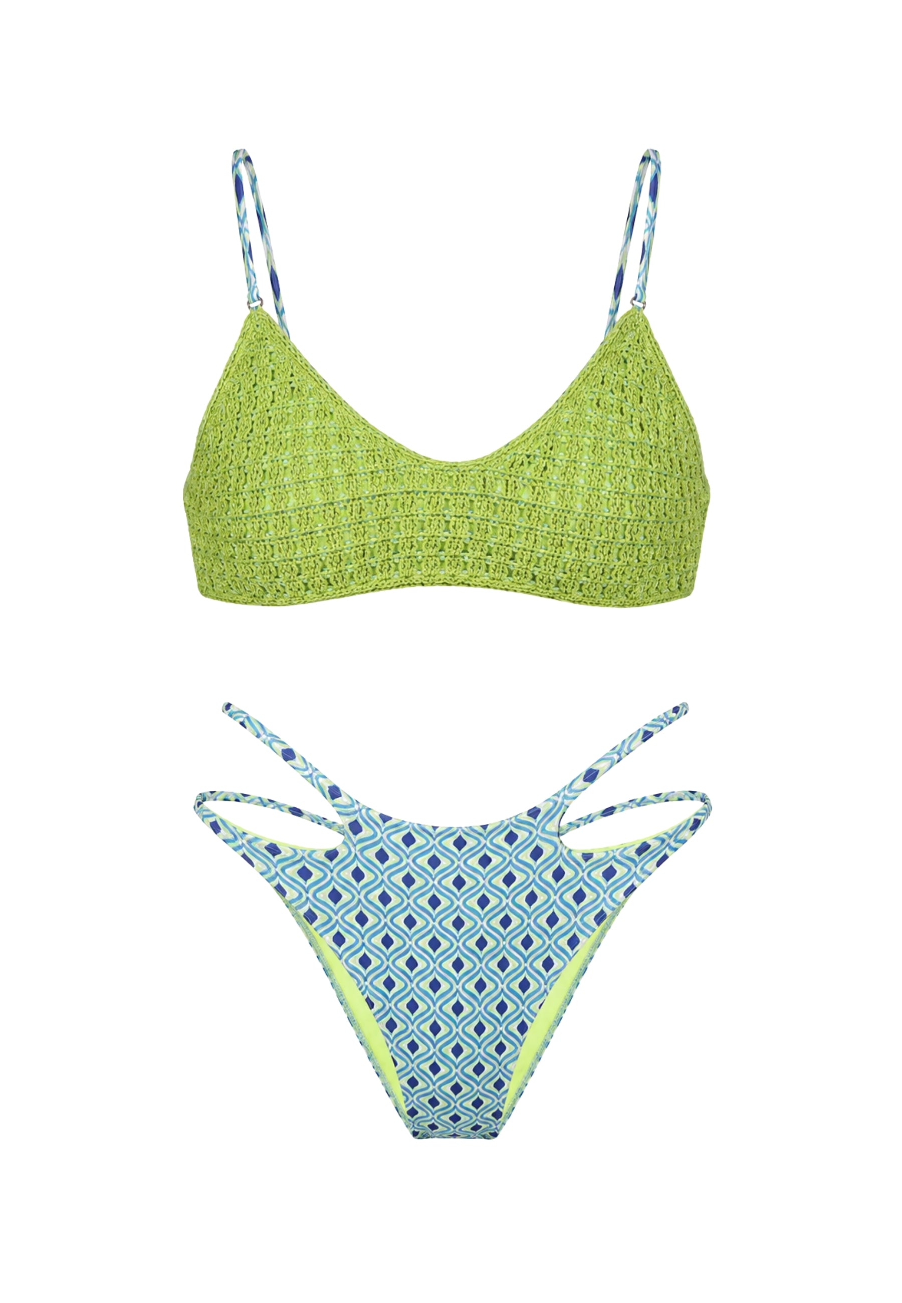 Me Fui – Bikini Donna Top Crochet con Slip Fantasia