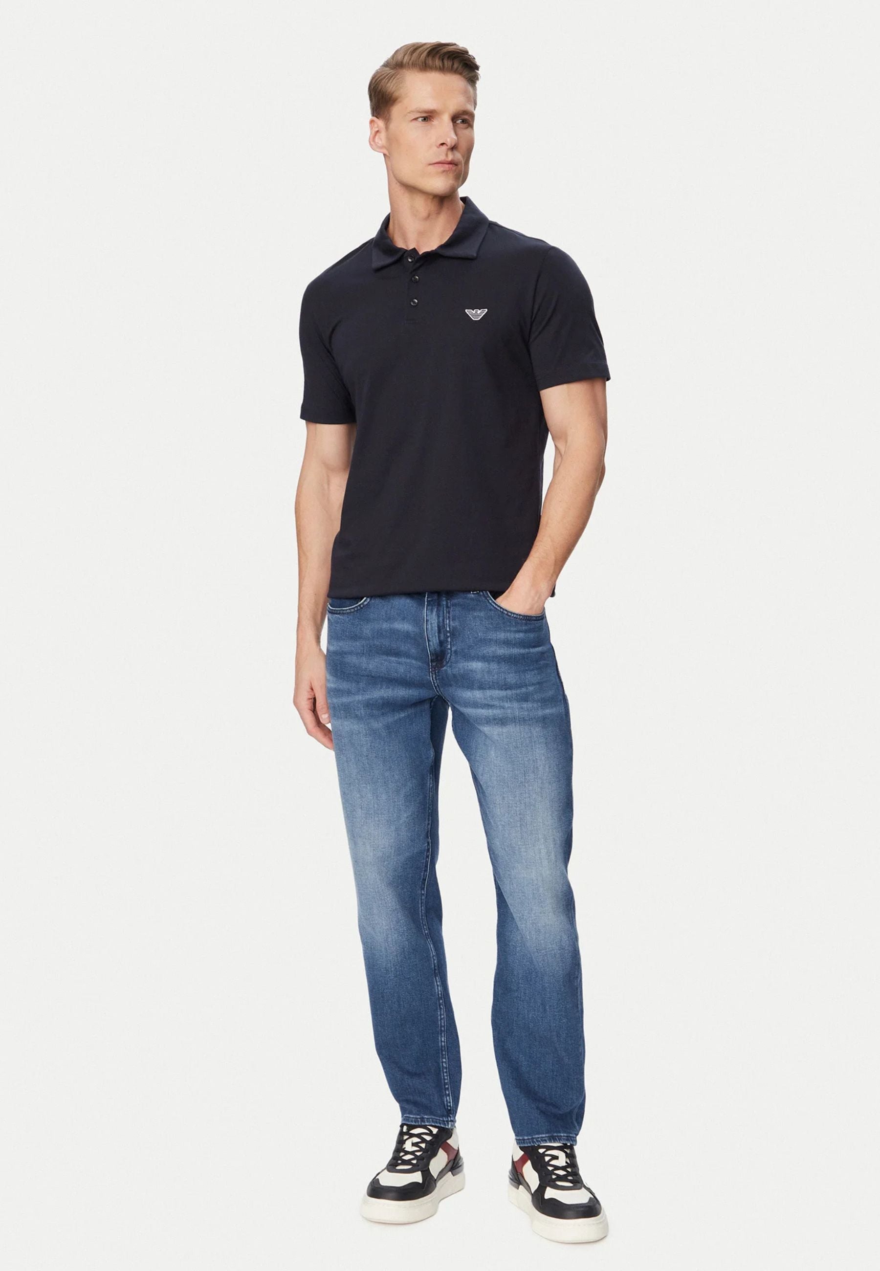 Emporio Armani – Poloshirt aus reiner Baumwolle