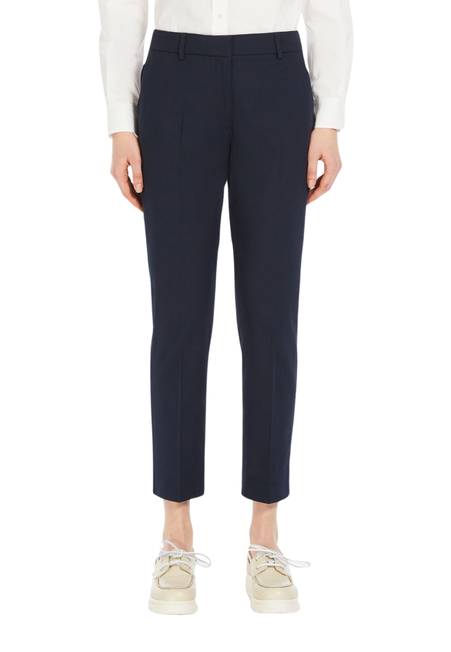 Pantalone a sigaretta in cotone stretch