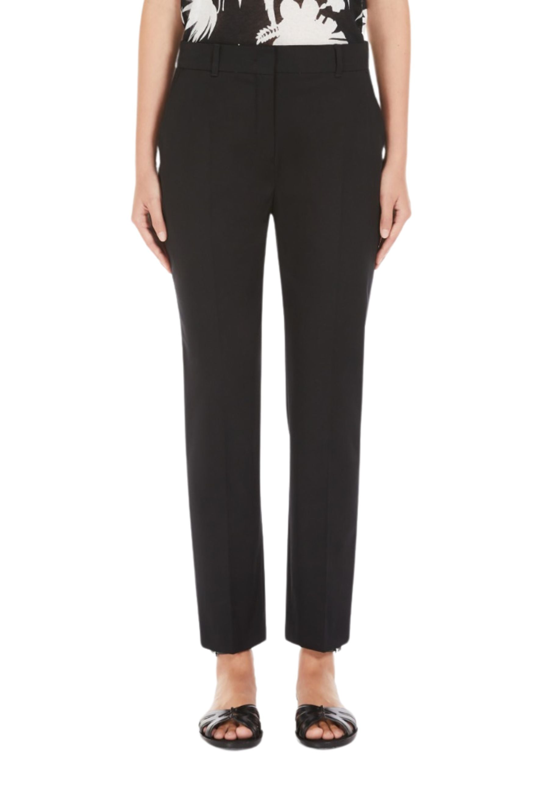 Pantalone sigaretta in gabardina