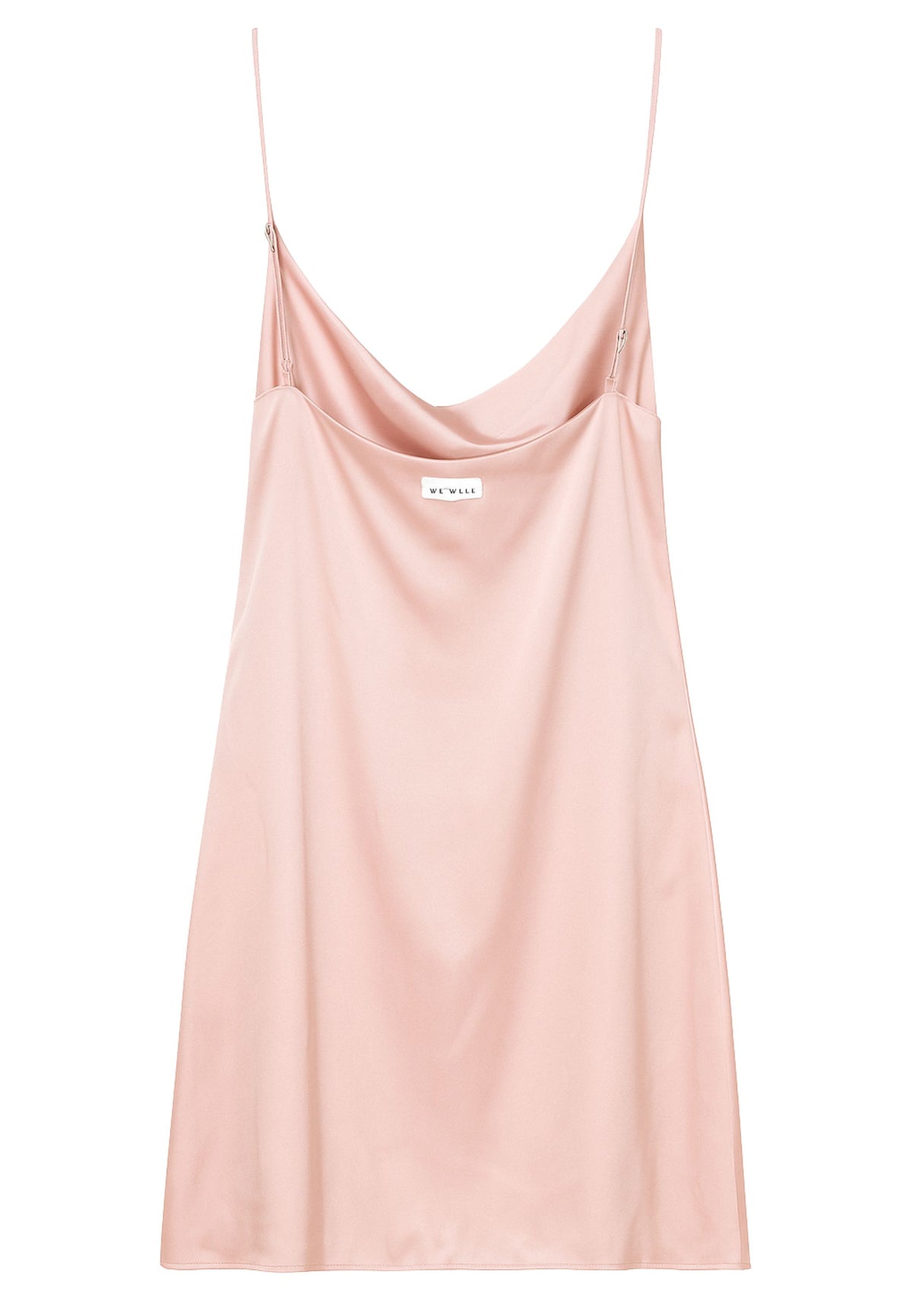 Abito corto ME-FUI in satin rosa cipria