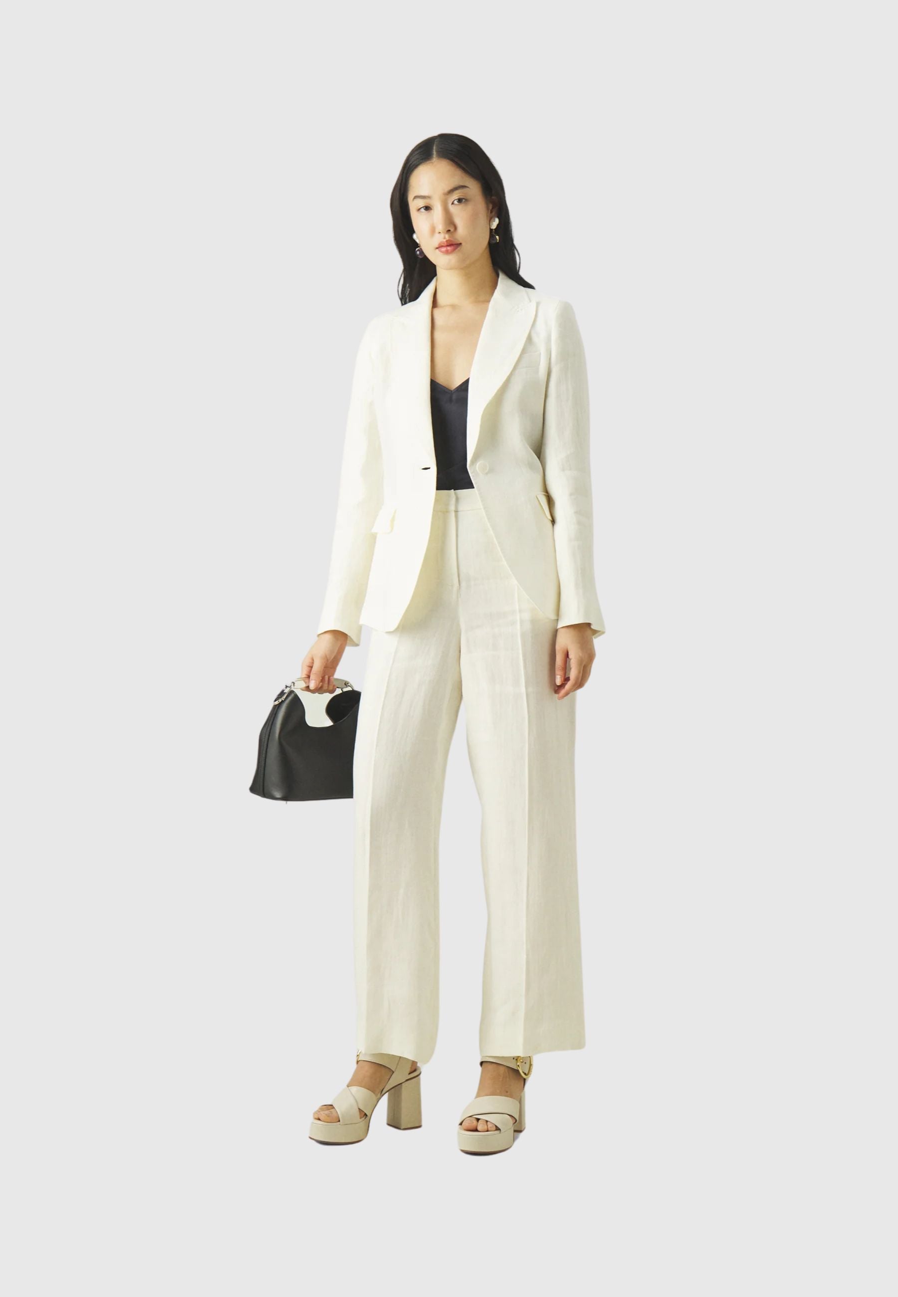 Pantalone in canvas di lino