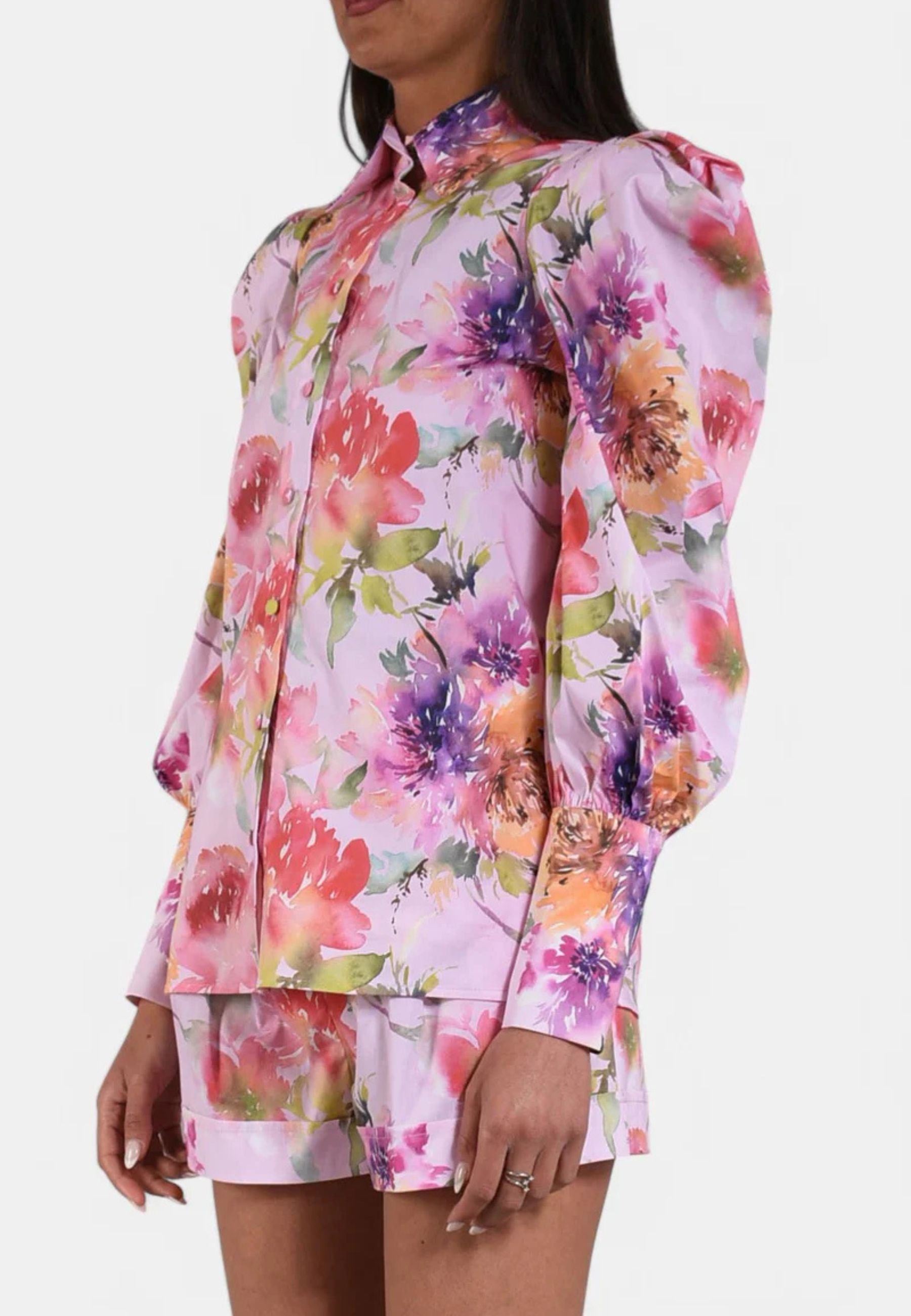 Camicia in cotone a fantasia