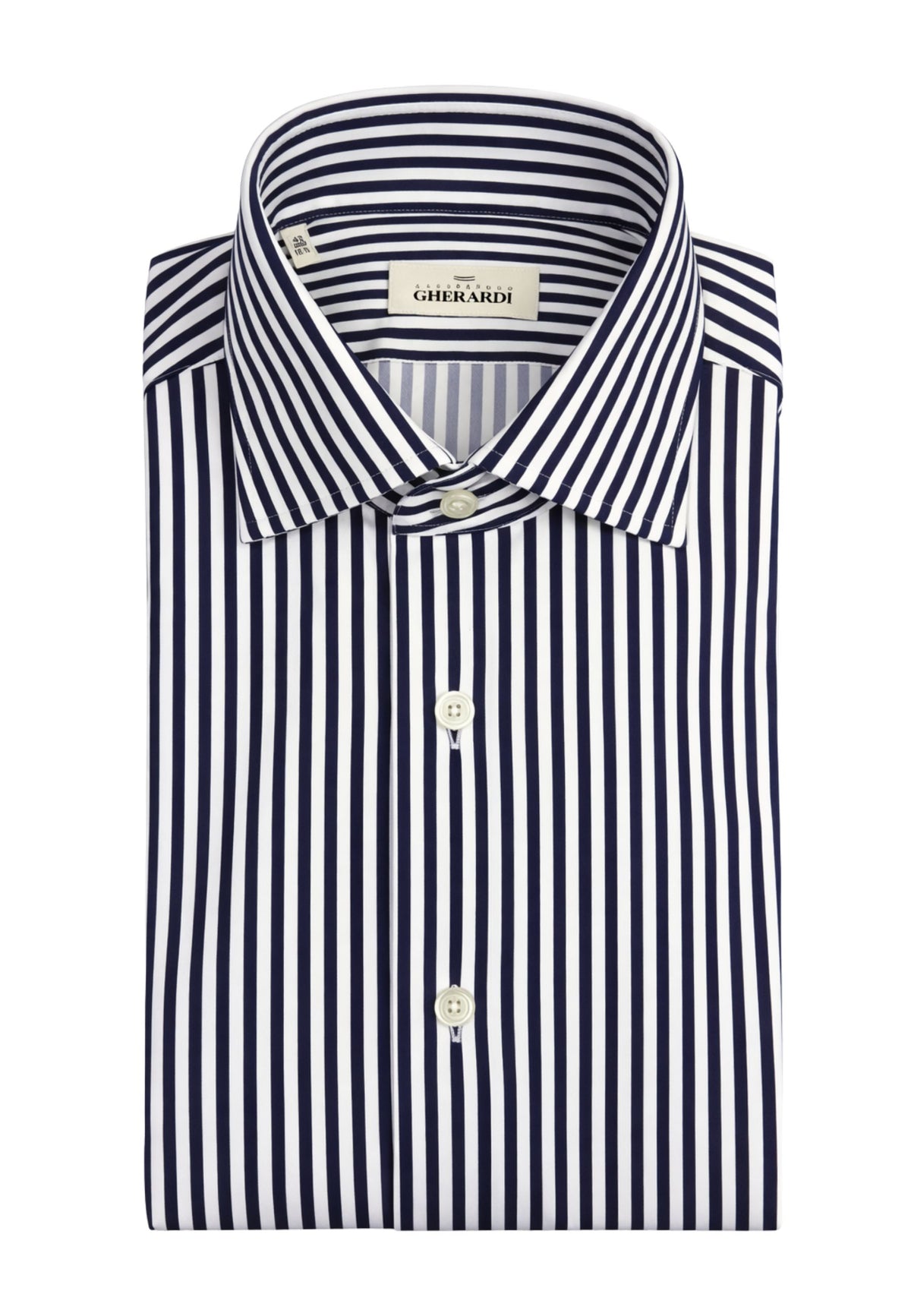 Alessandro Gherardi - Camicia a righe in tessuto tecnico stretch