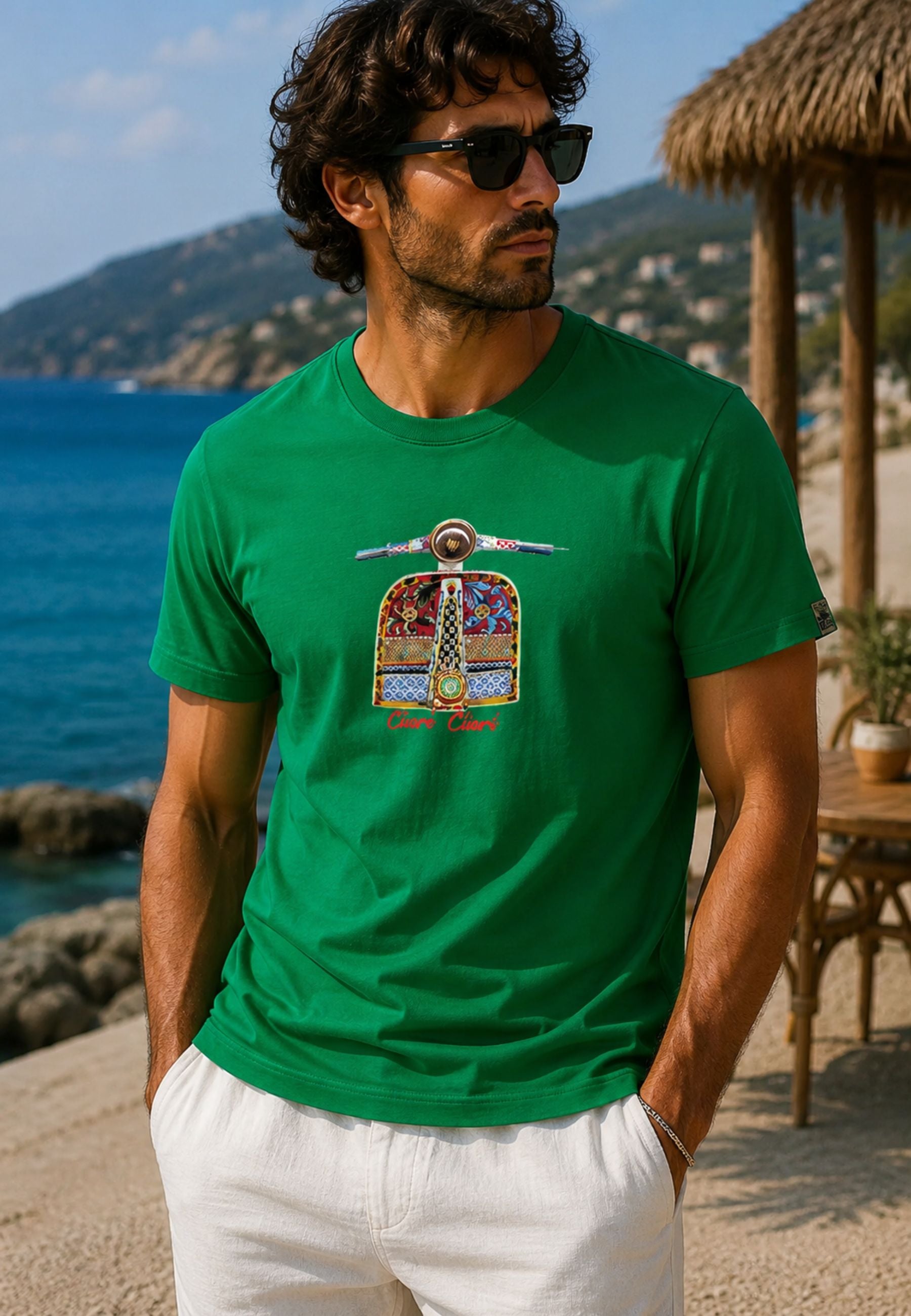 Baia 30 Remi - T-shirt Verde Vespa Siciliana