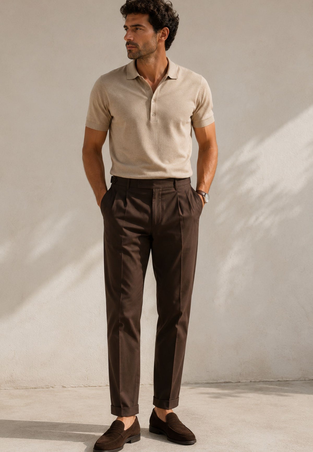 Briglia - Pantalone sartoriale in cotone e lino
