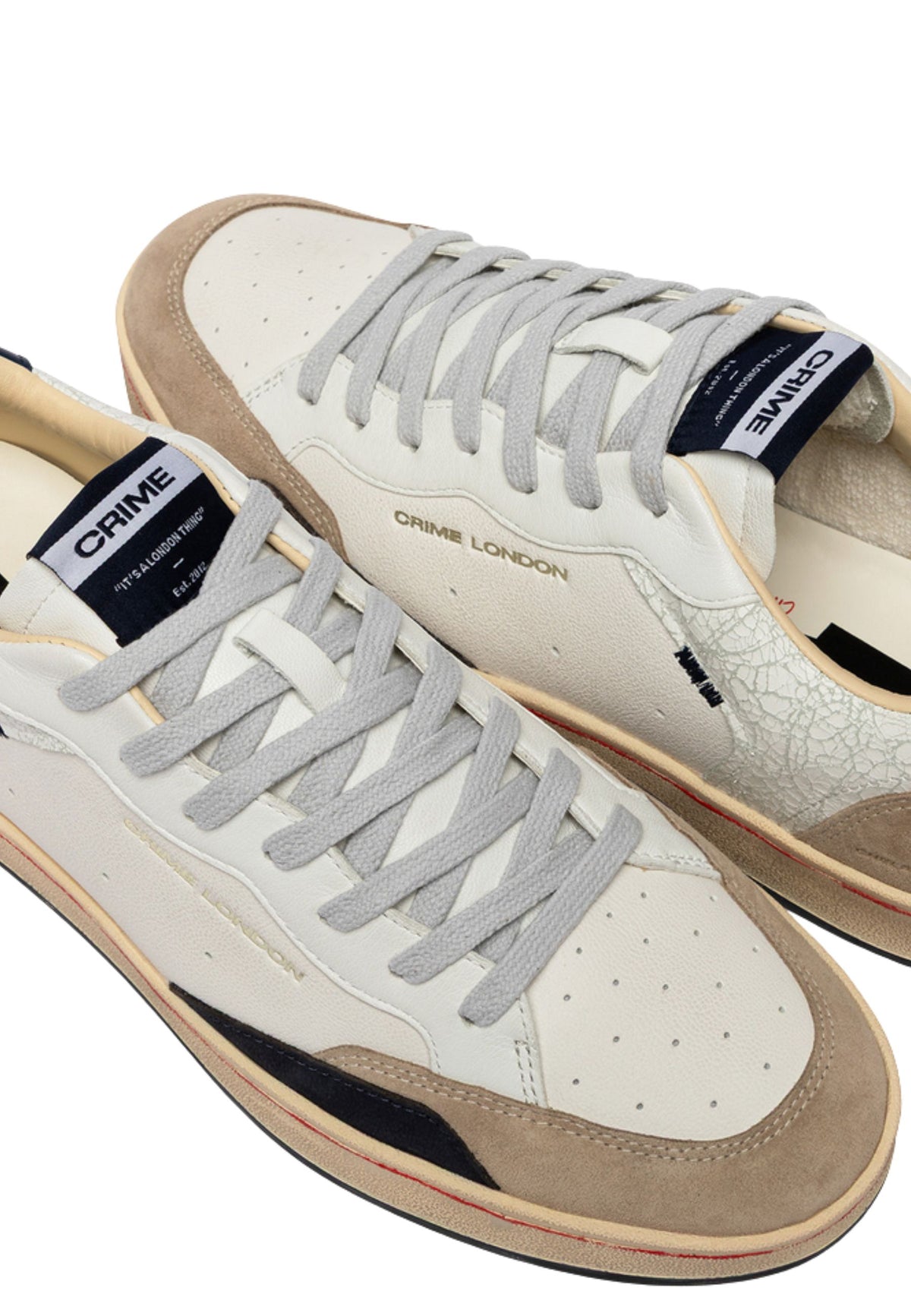 Chelsea Cracked White - Sneakers Uomo Made in Italy